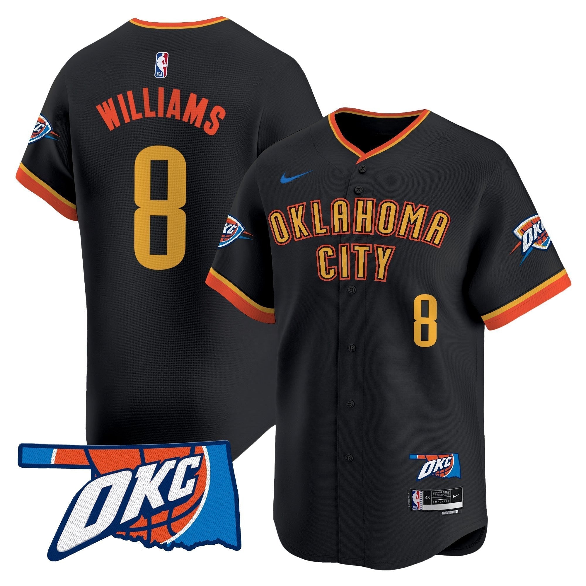 OKC Vapor Baseball Jersey - Stitched