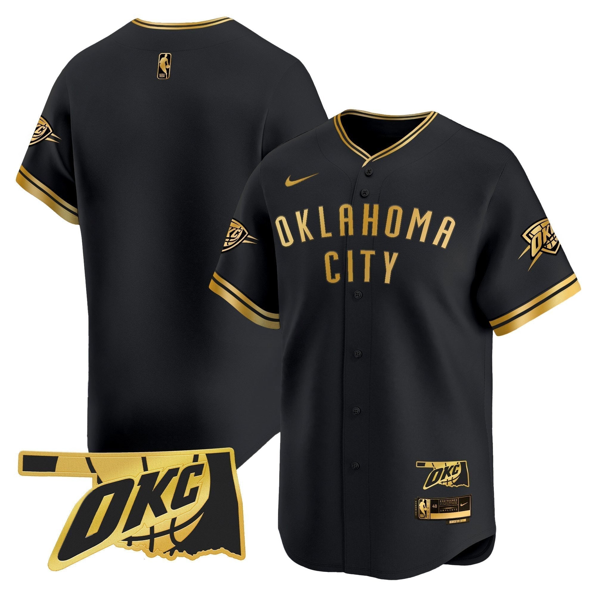 OKC Vapor Baseball Jersey - Stitched