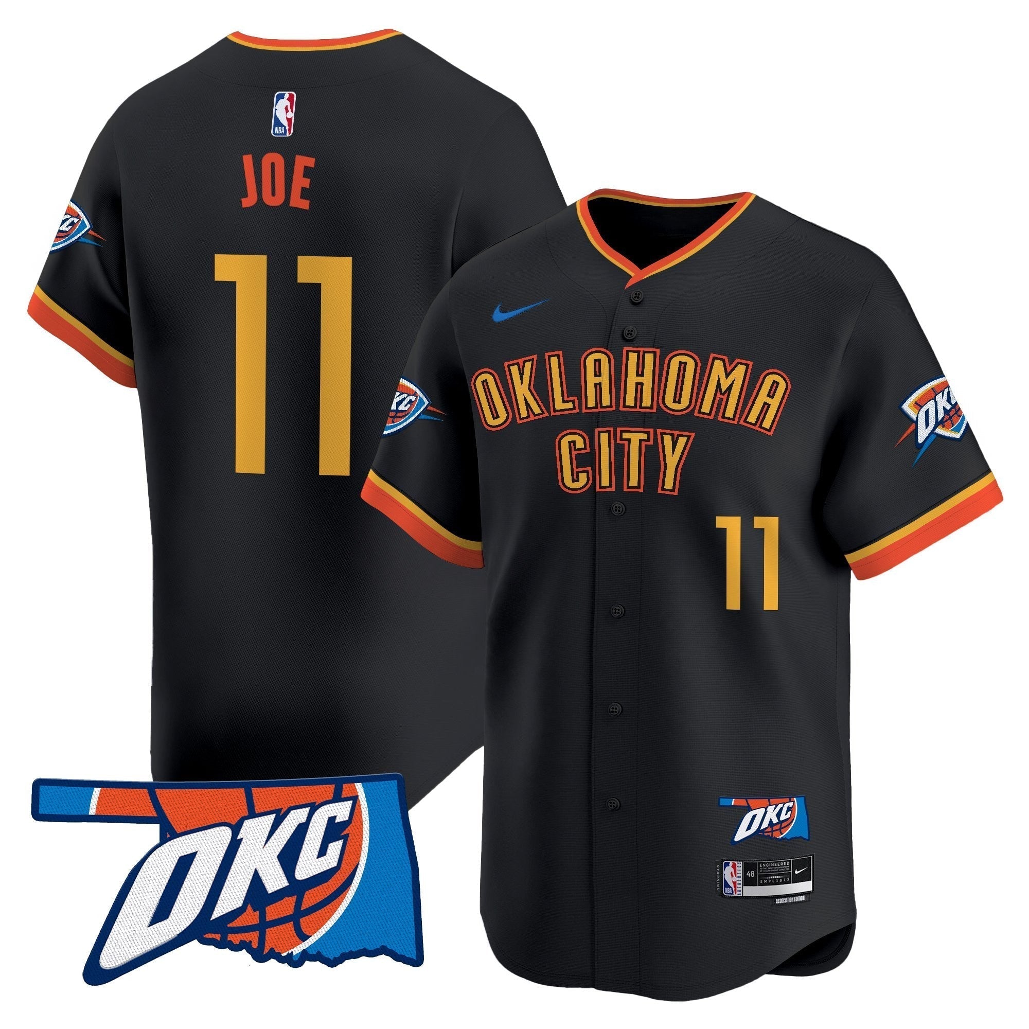OKC Vapor Baseball Jersey - Stitched