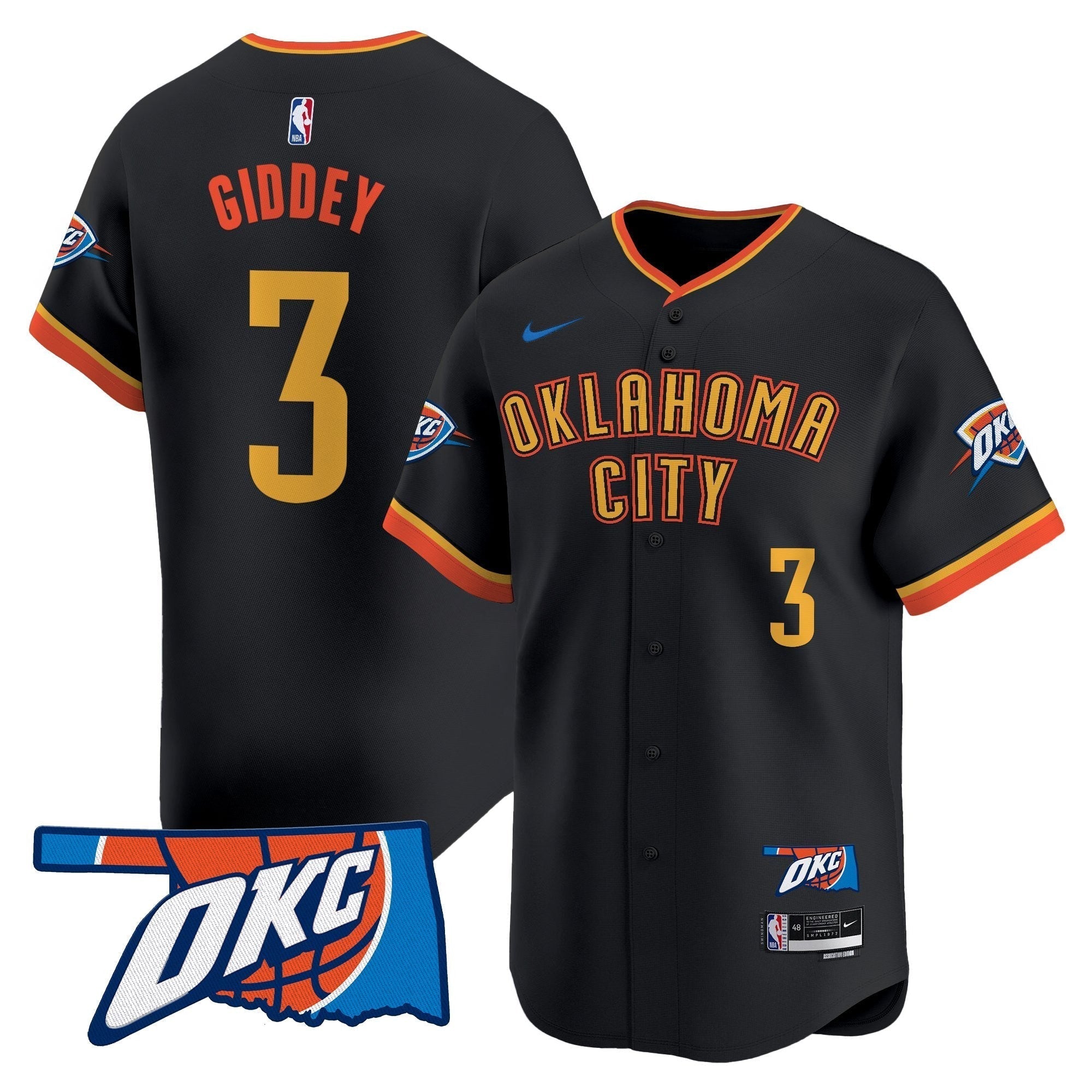 OKC Vapor Baseball Jersey - Stitched