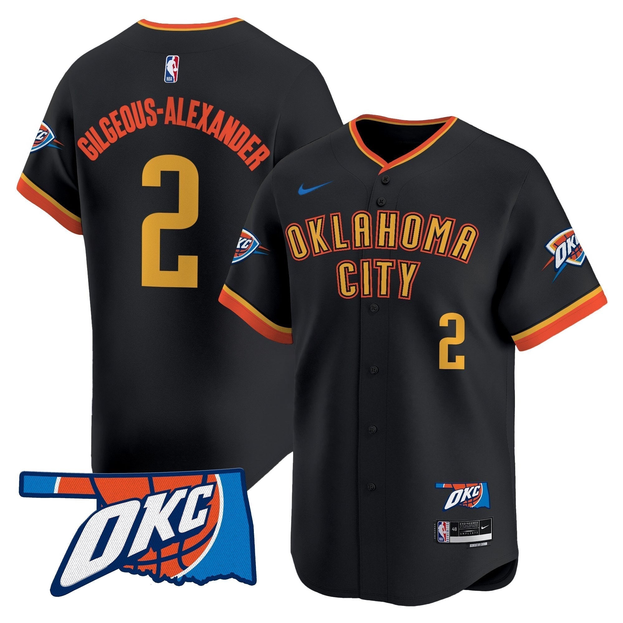OKC Vapor Baseball Jersey - Stitched