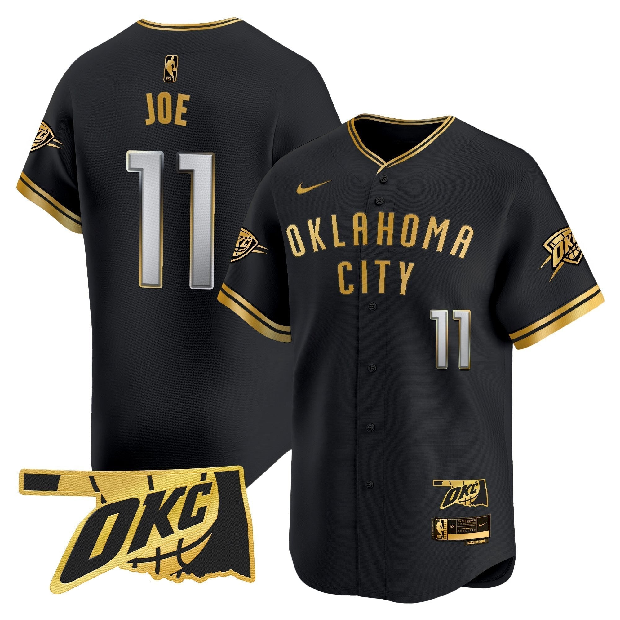 OKC Vapor Baseball Jersey - Stitched