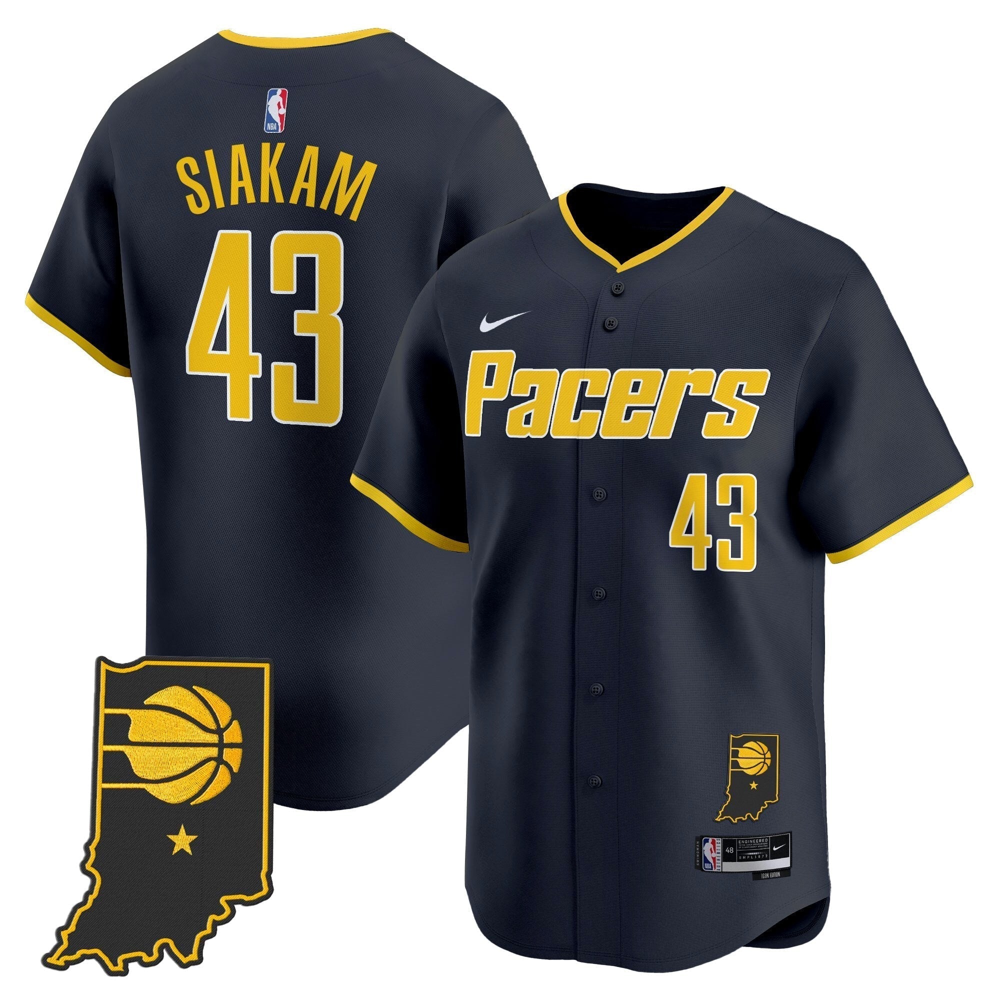 IND Vapor Baseball Jersey - Stitched