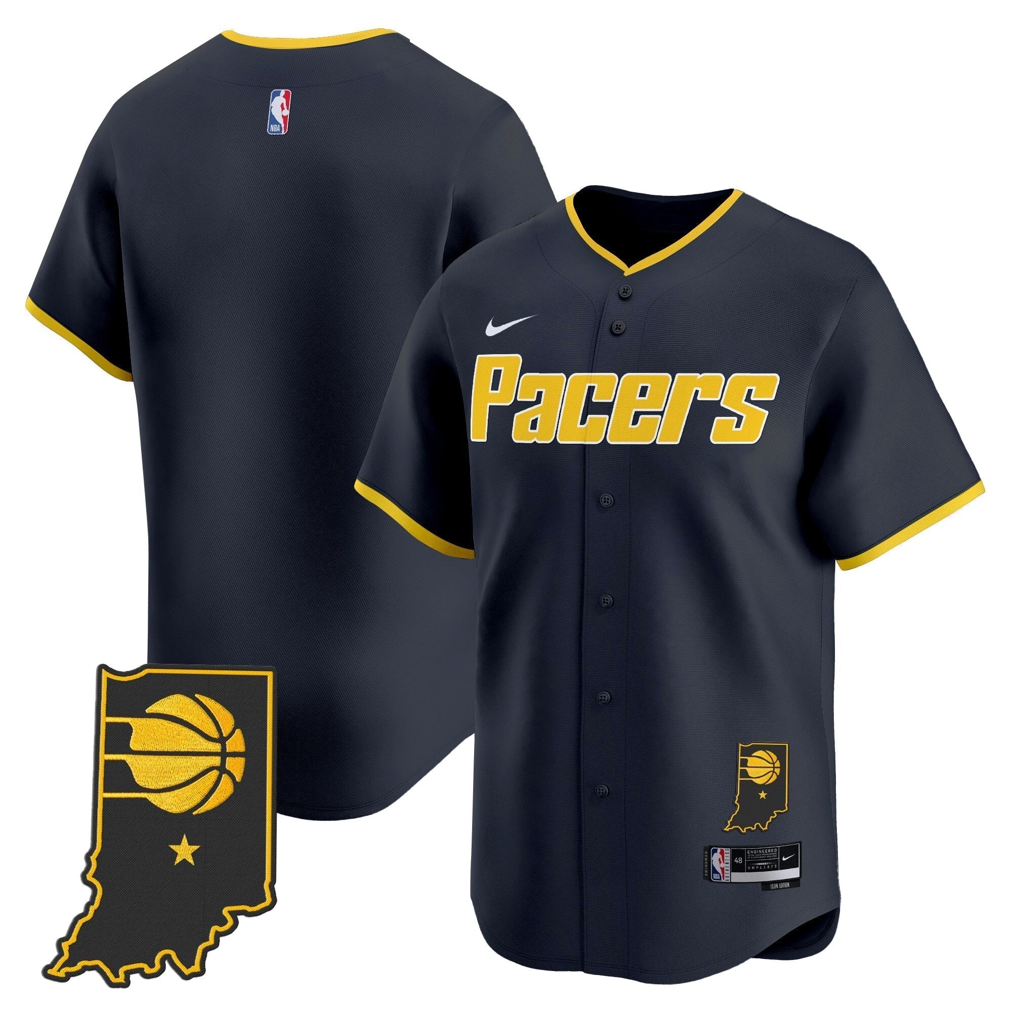 IND Vapor Baseball Jersey - Stitched