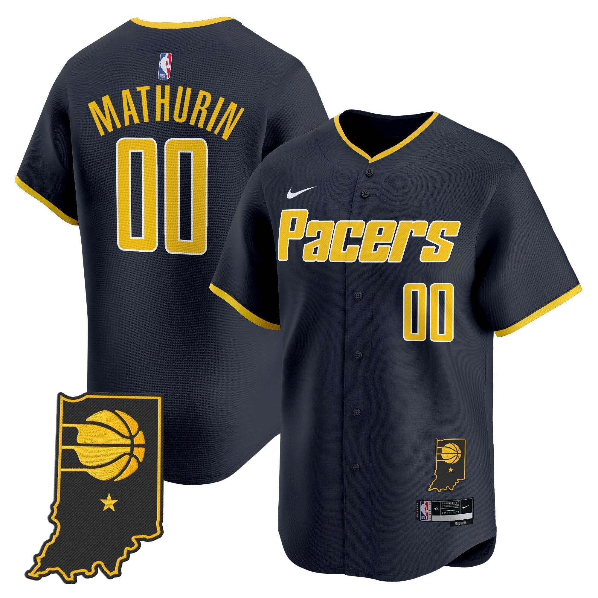 IND Vapor Baseball Jersey - Stitched