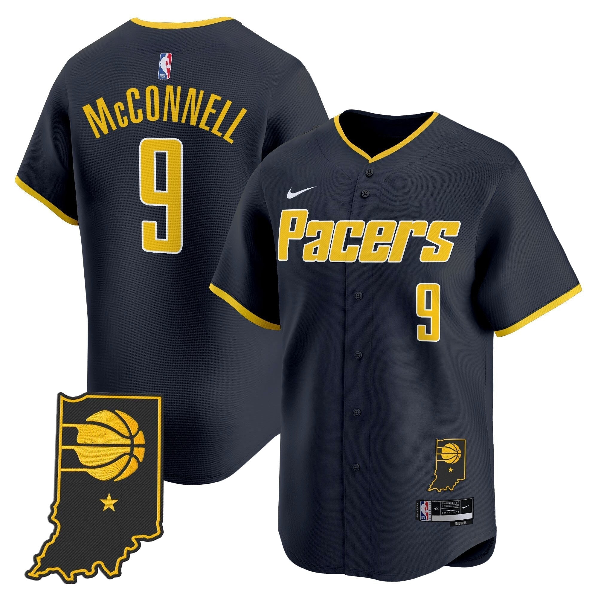 IND Vapor Baseball Jersey - Stitched