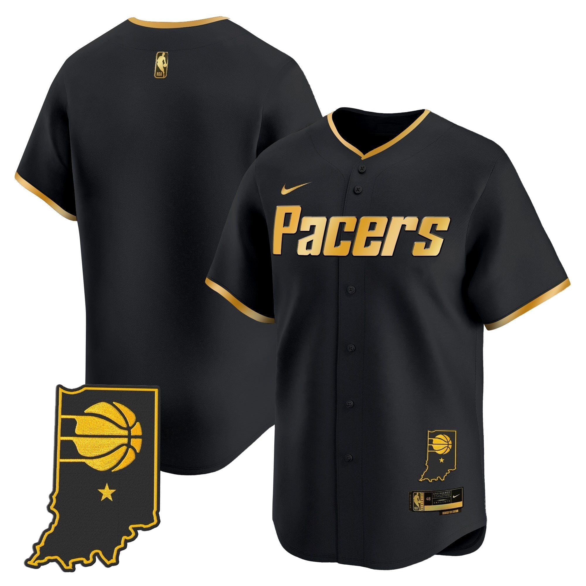 IND Vapor Baseball Jersey - Stitched