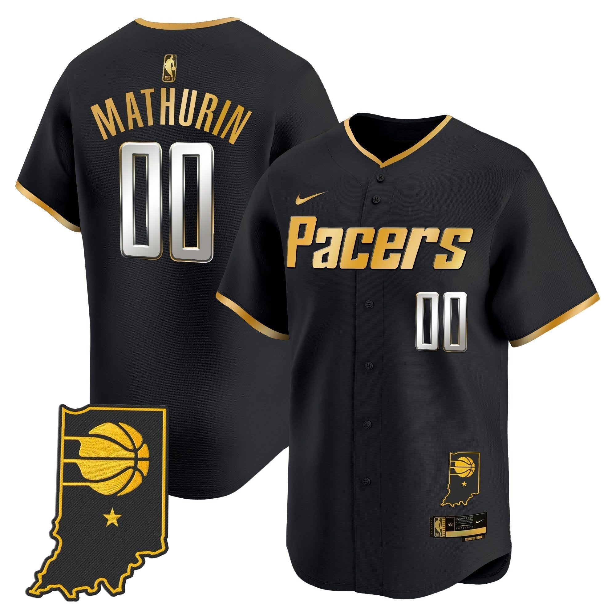 IND Vapor Baseball Jersey - Stitched