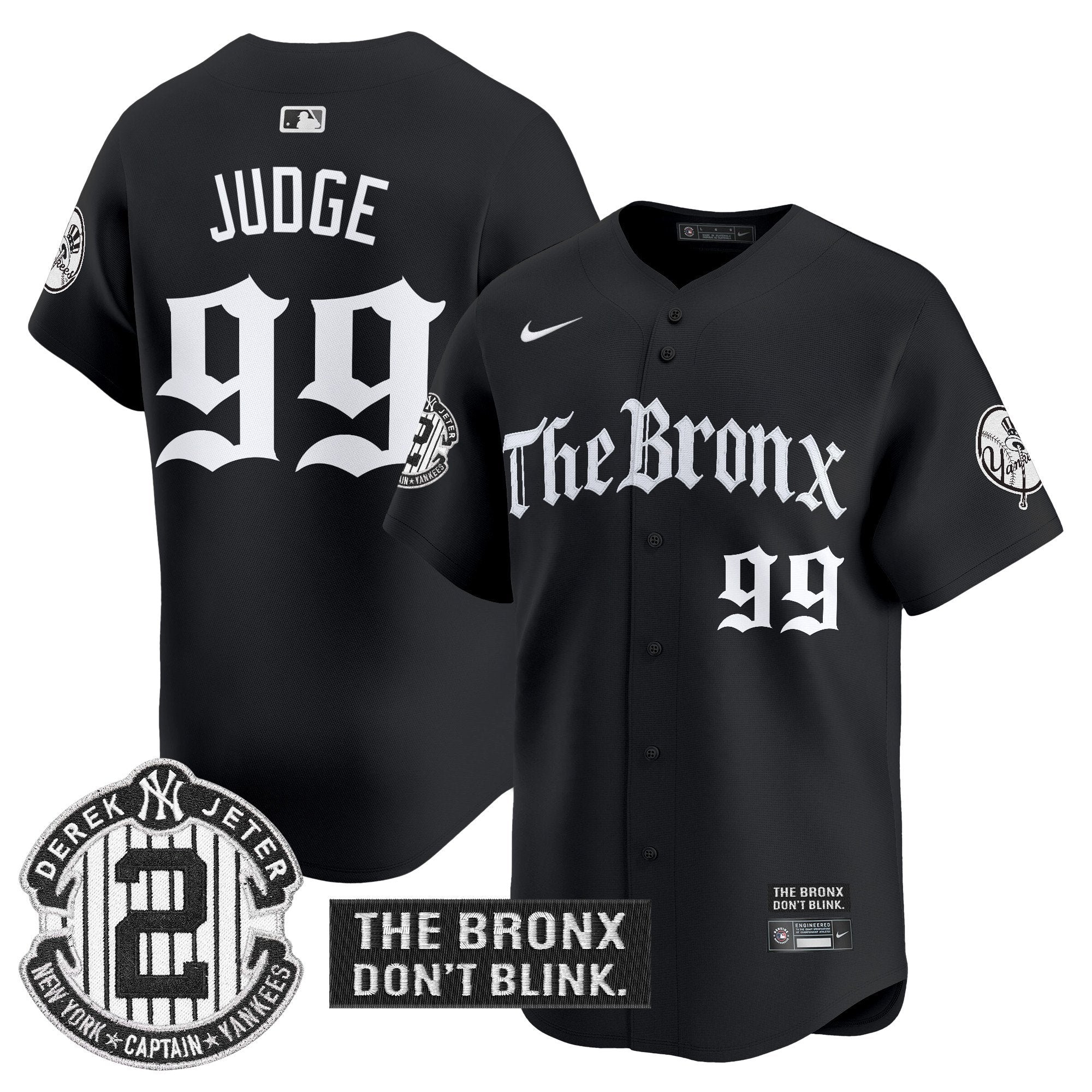 Yankees 'The Bronx - Gothic Ink Drop Edition' Vapor Premier Limited Jersey - Stitched