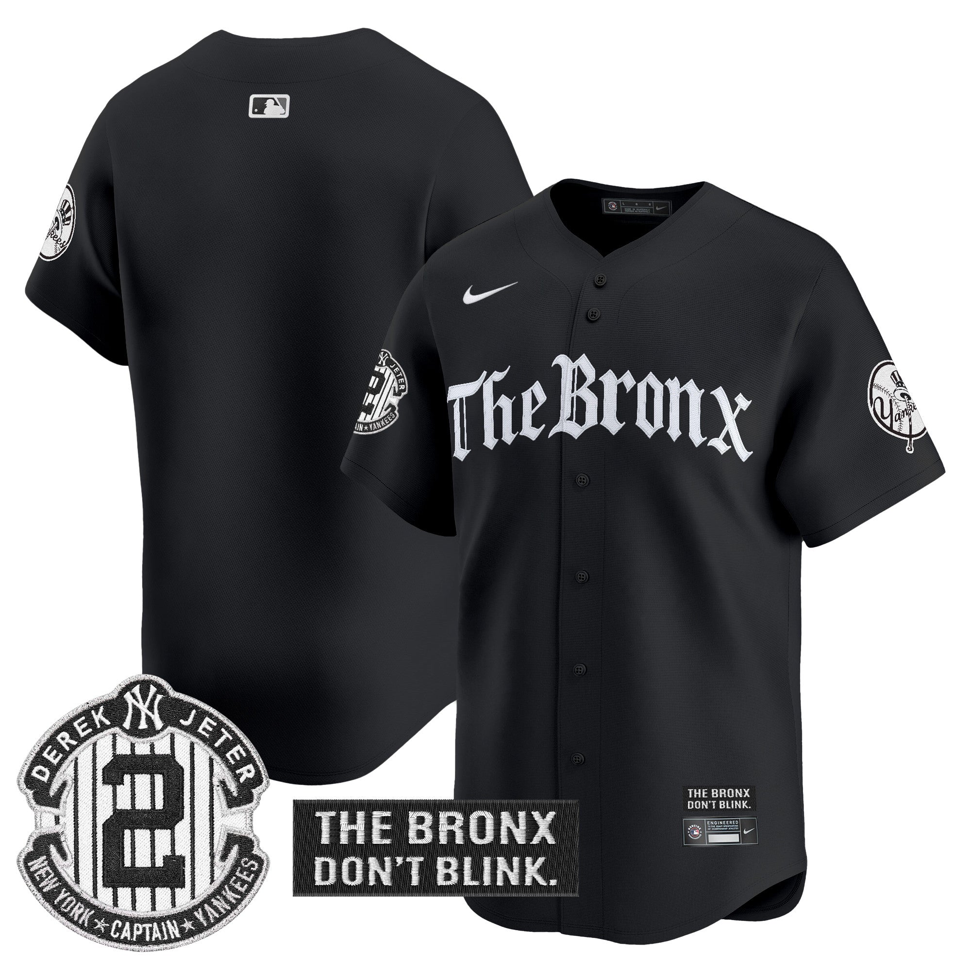 Yankees 'The Bronx - Gothic Ink Drop Edition' Vapor Premier Limited Jersey - Stitched