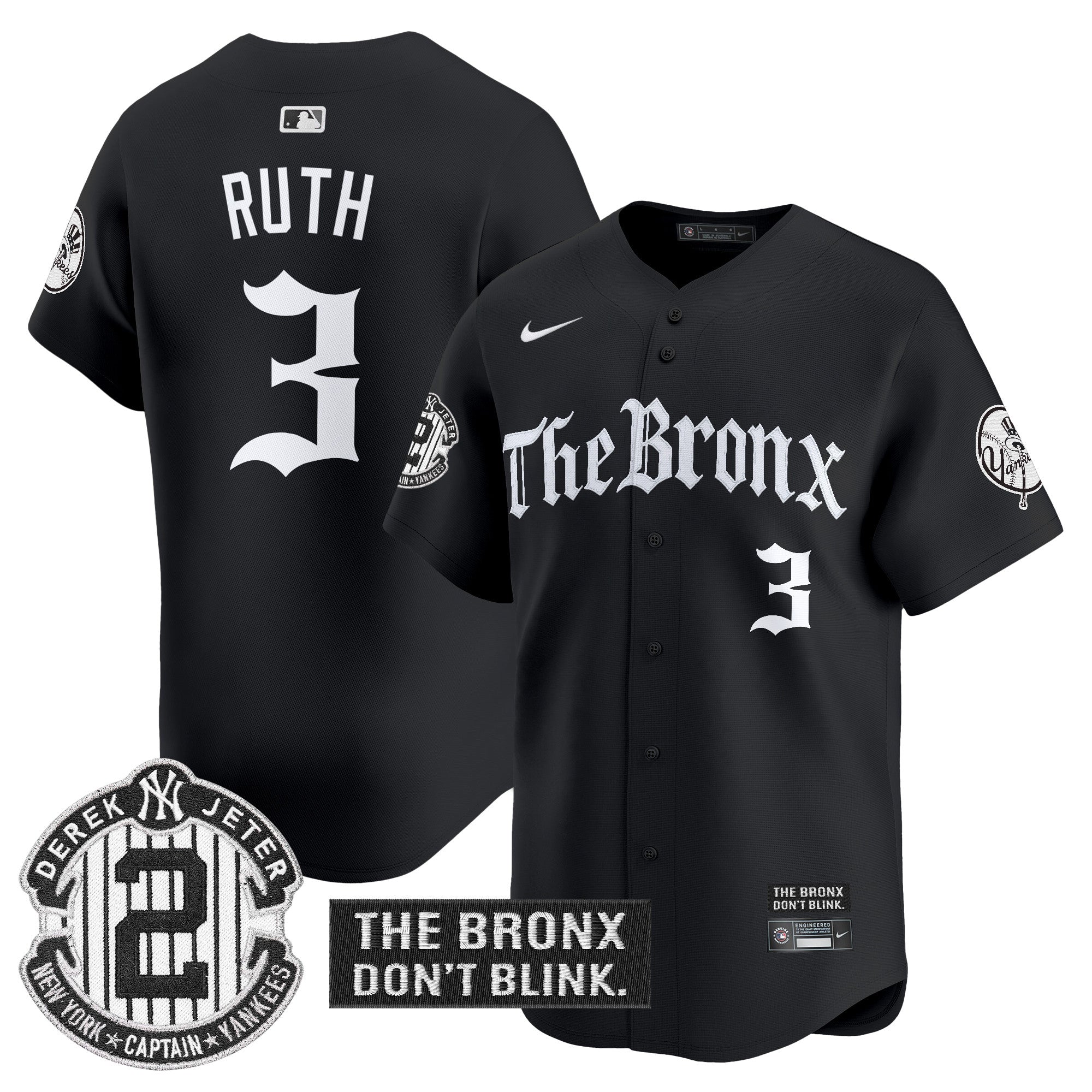 Yankees 'The Bronx - Gothic Ink Drop Edition' Vapor Premier Limited Jersey - Stitched