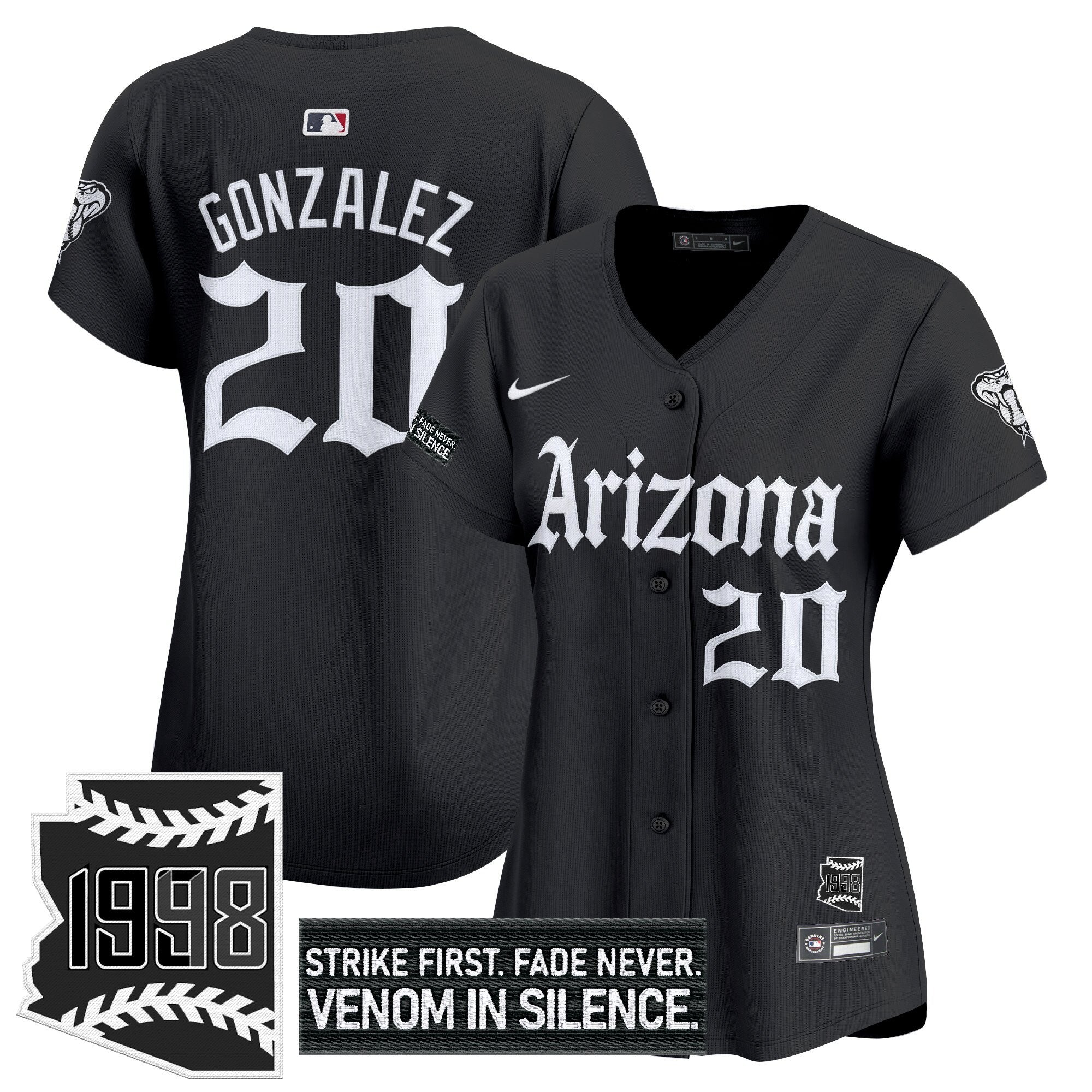 Women's ARI 'Gothic Desert Fang Edition' Vapor Premier Limited Jersey - Stitched