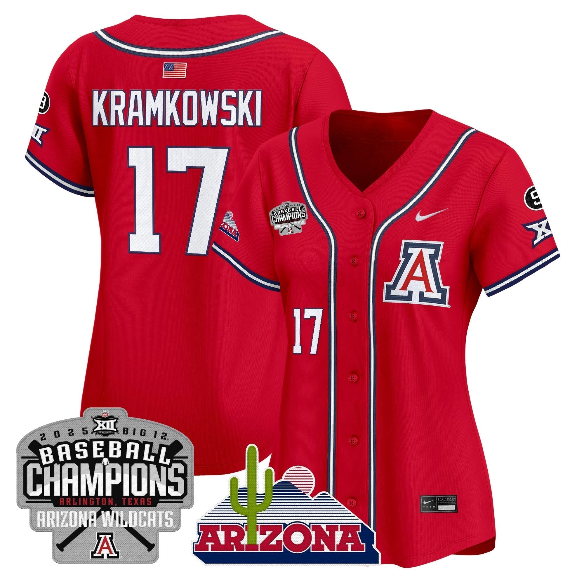 Women's ARIZ 2025 Big 12 Champions Vapor Premier Limited Jersey - Stitched