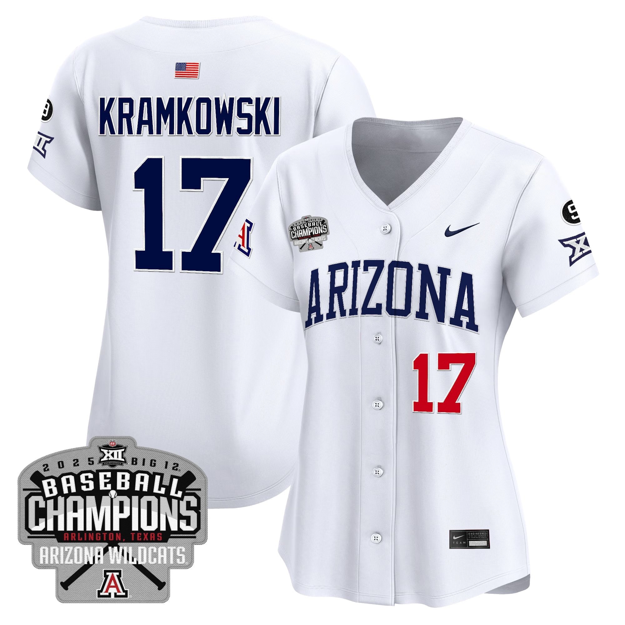 Women's ARIZ 2025 Big 12 Champions Vapor Premier Limited Jersey - Stitched