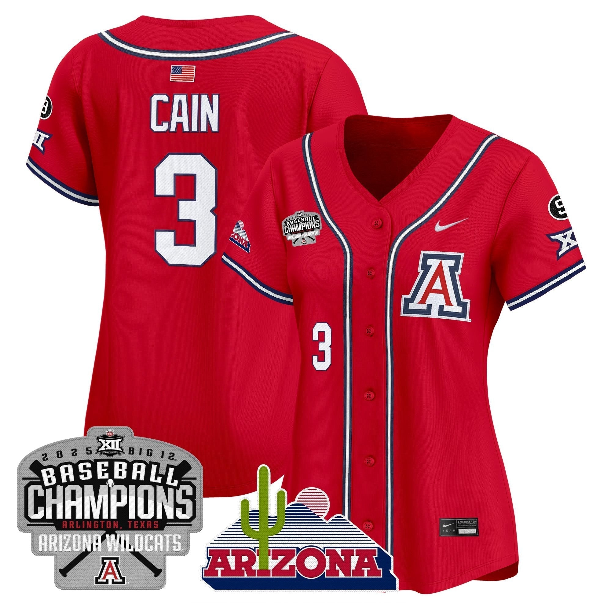 Women's ARIZ 2025 Big 12 Champions Vapor Premier Limited Jersey - Stitched