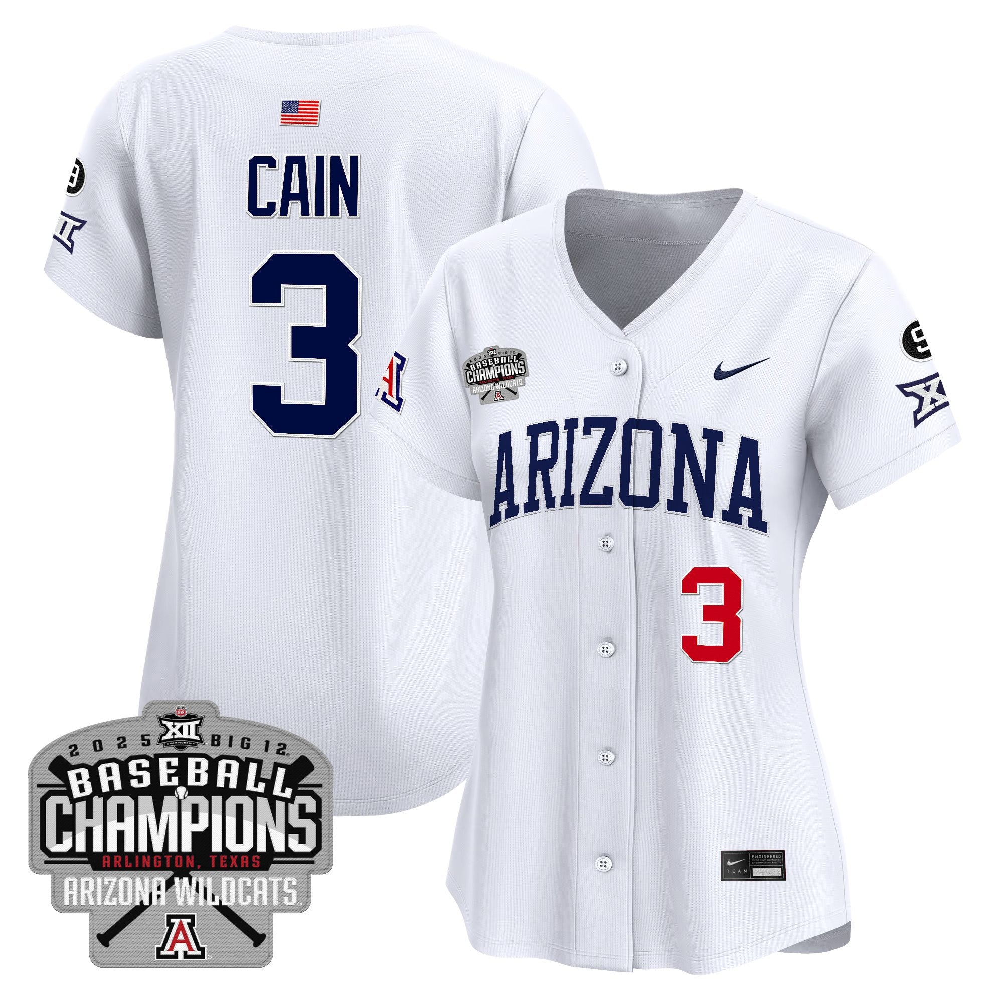 Women's ARIZ 2025 Big 12 Champions Vapor Premier Limited Jersey - Stitched