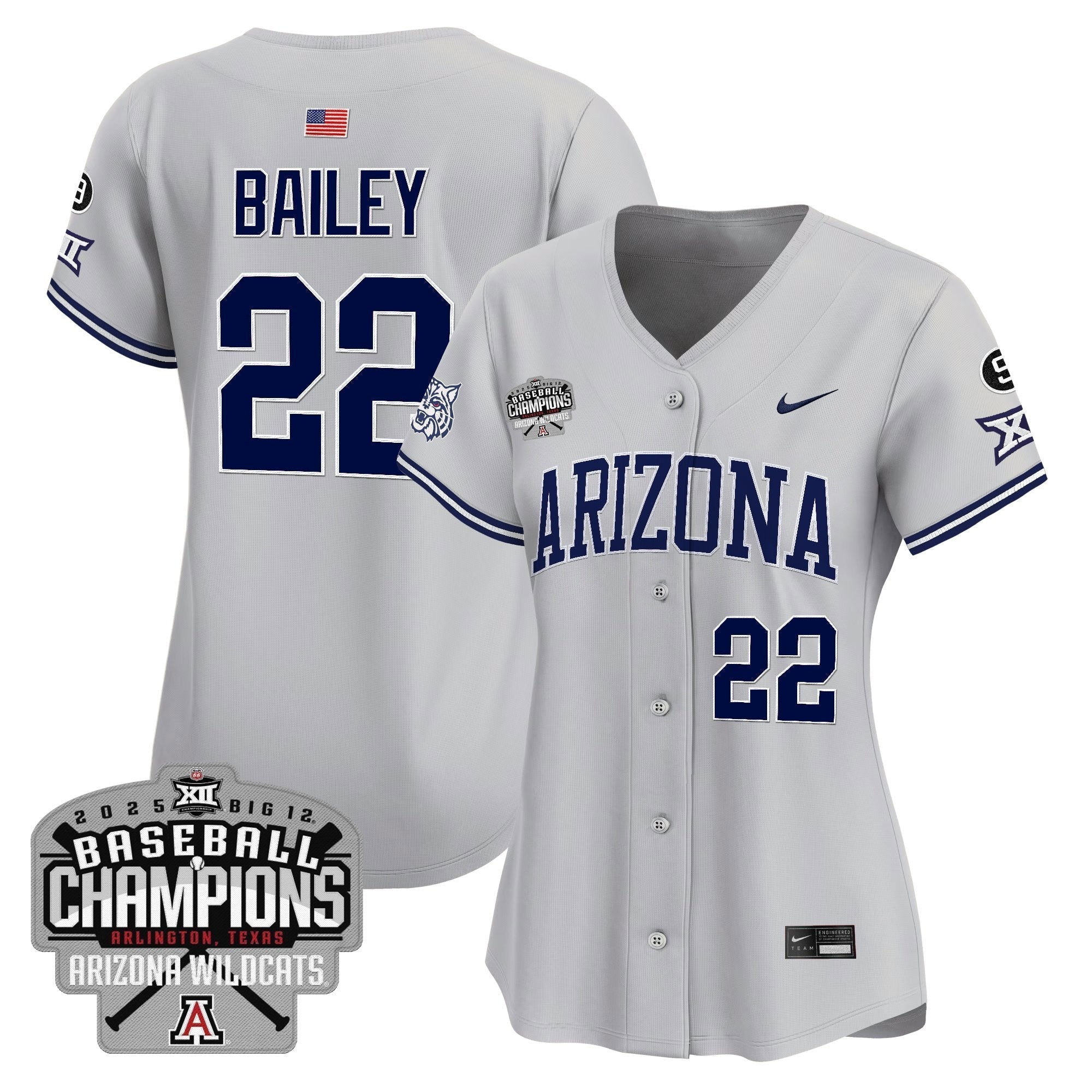 Women's ARIZ 2025 Big 12 Champions Vapor Premier Limited Jersey - Stitched