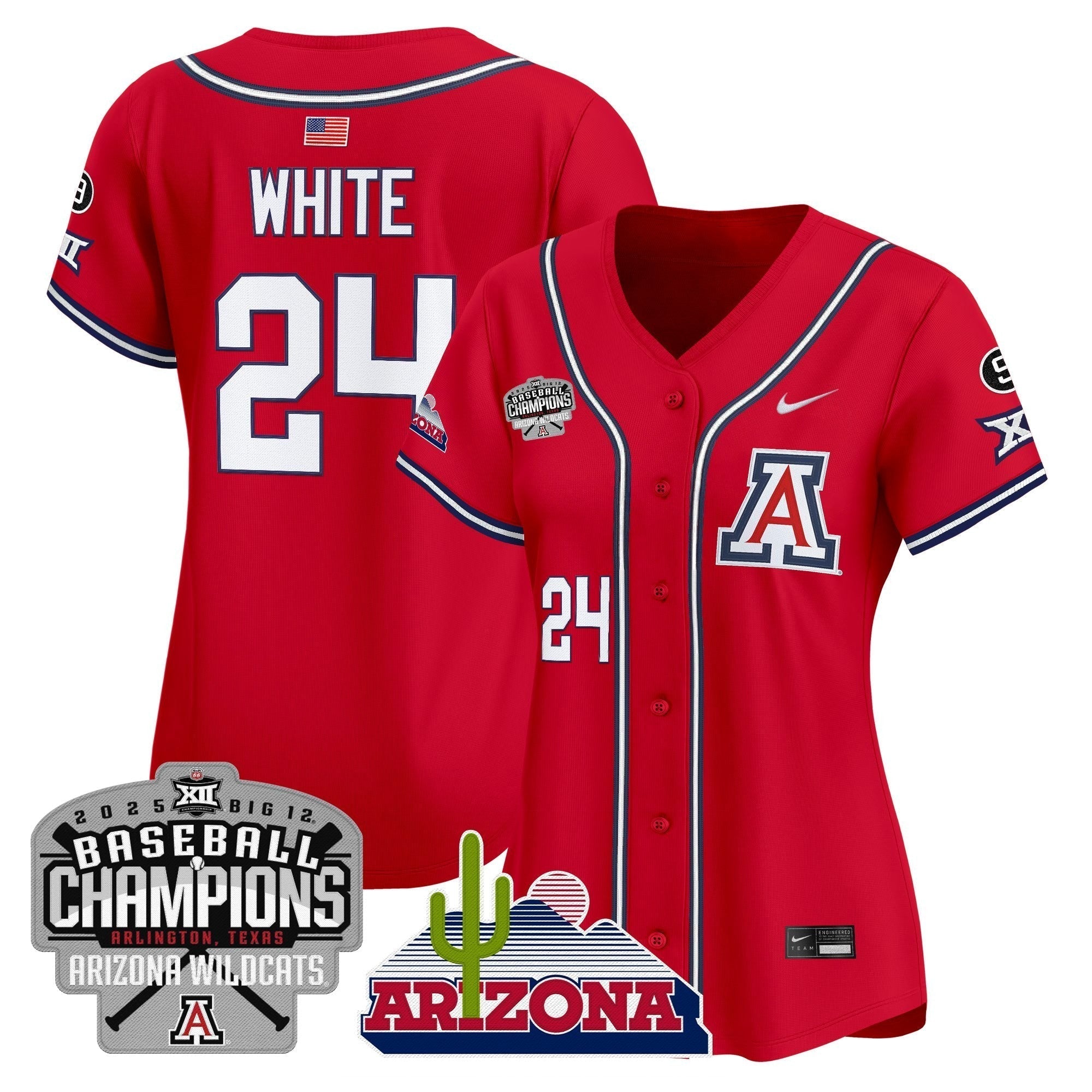 Women's ARIZ 2025 Big 12 Champions Vapor Premier Limited Jersey - Stitched