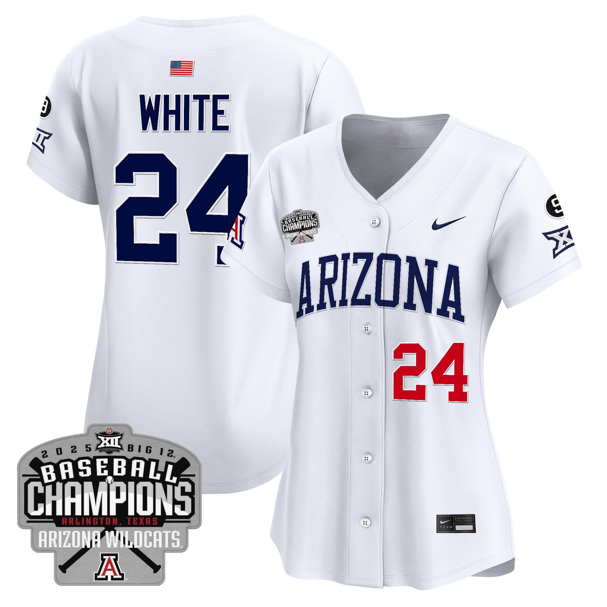Women's ARIZ 2025 Big 12 Champions Vapor Premier Limited Jersey - Stitched