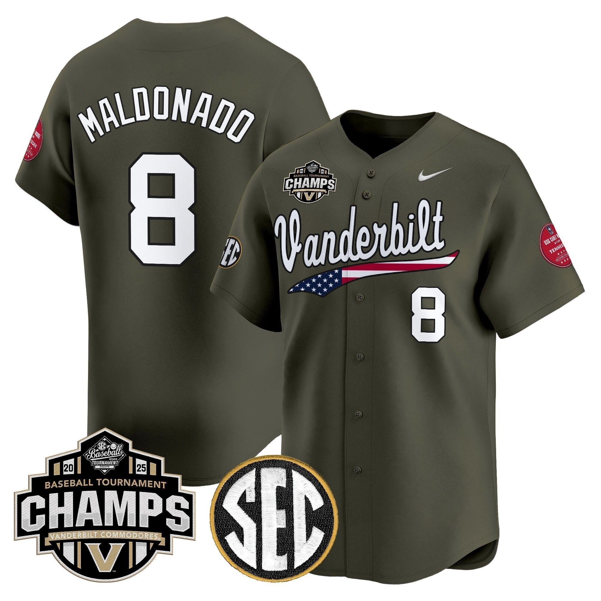 Vanderbilt Commodores 2025 SEC Conference Tournament Champions Vapor Premier Limited Jersey - Stitched