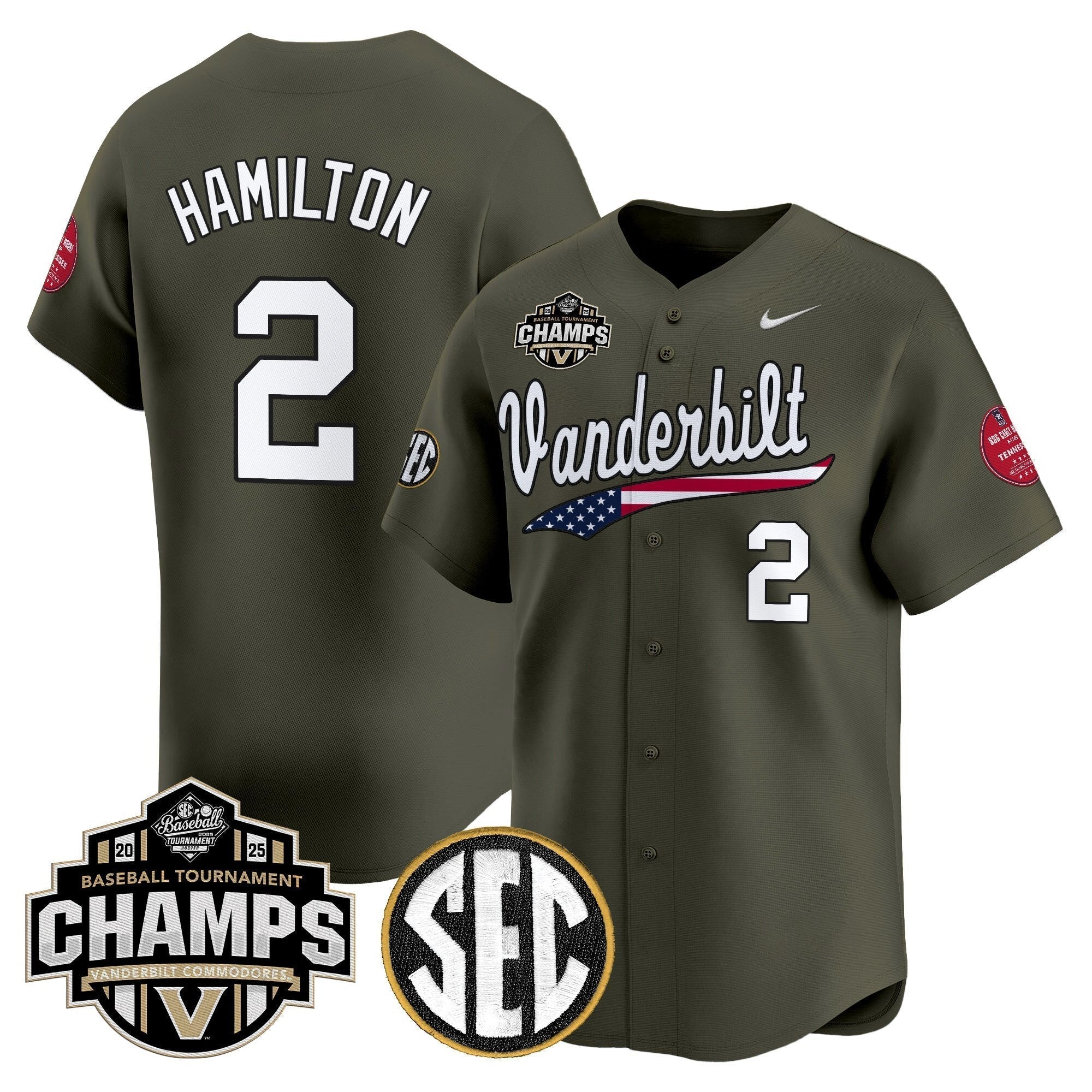 Vanderbilt Commodores 2025 SEC Conference Tournament Champions Vapor Premier Limited Jersey - Stitched