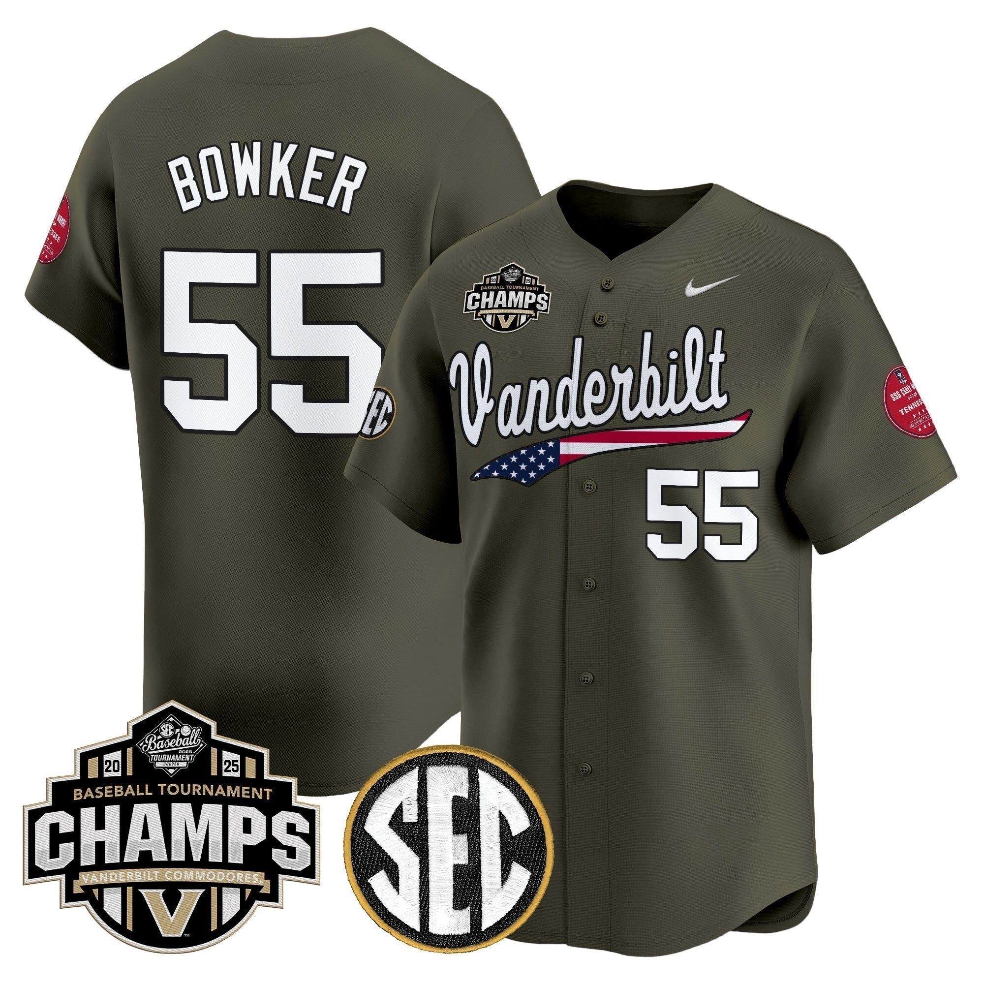 Vanderbilt Commodores 2025 SEC Conference Tournament Champions Vapor Premier Limited Jersey - Stitched