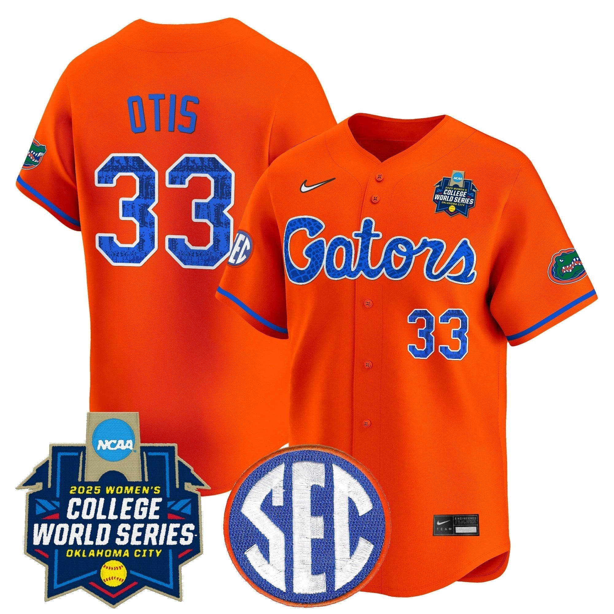 Size - UF Softball 2025 World Series (WCWS) Vapor Premier Limited Jersey - Stitched