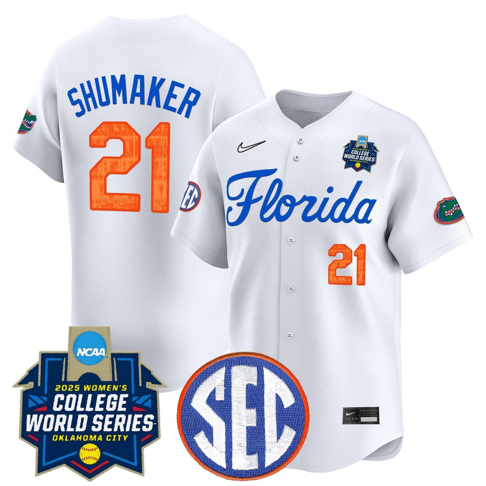 Size - UF Softball 2025 World Series (WCWS) Vapor Premier Limited Jersey - Stitched