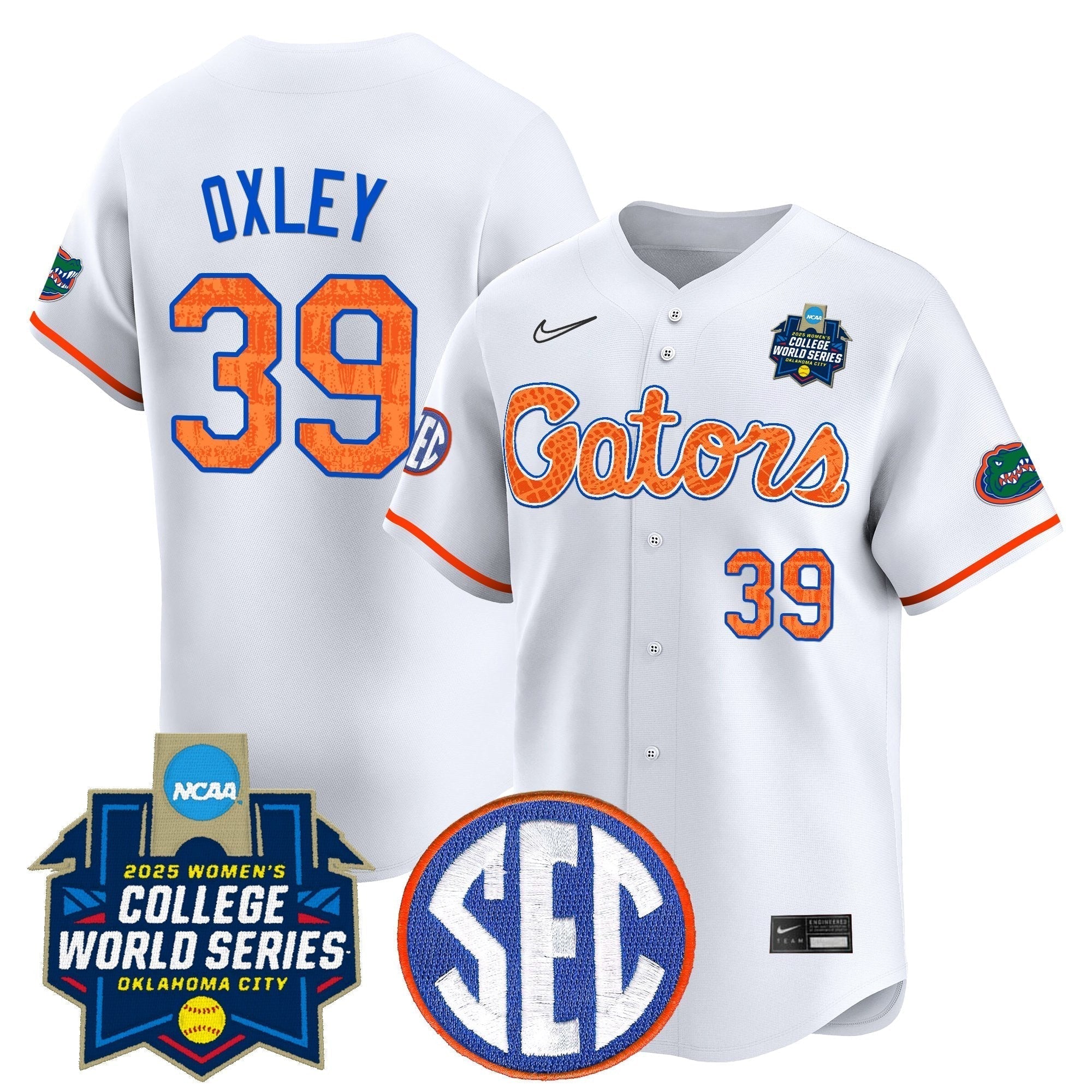 Size - UF Softball 2025 World Series (WCWS) Vapor Premier Limited Jersey - Stitched