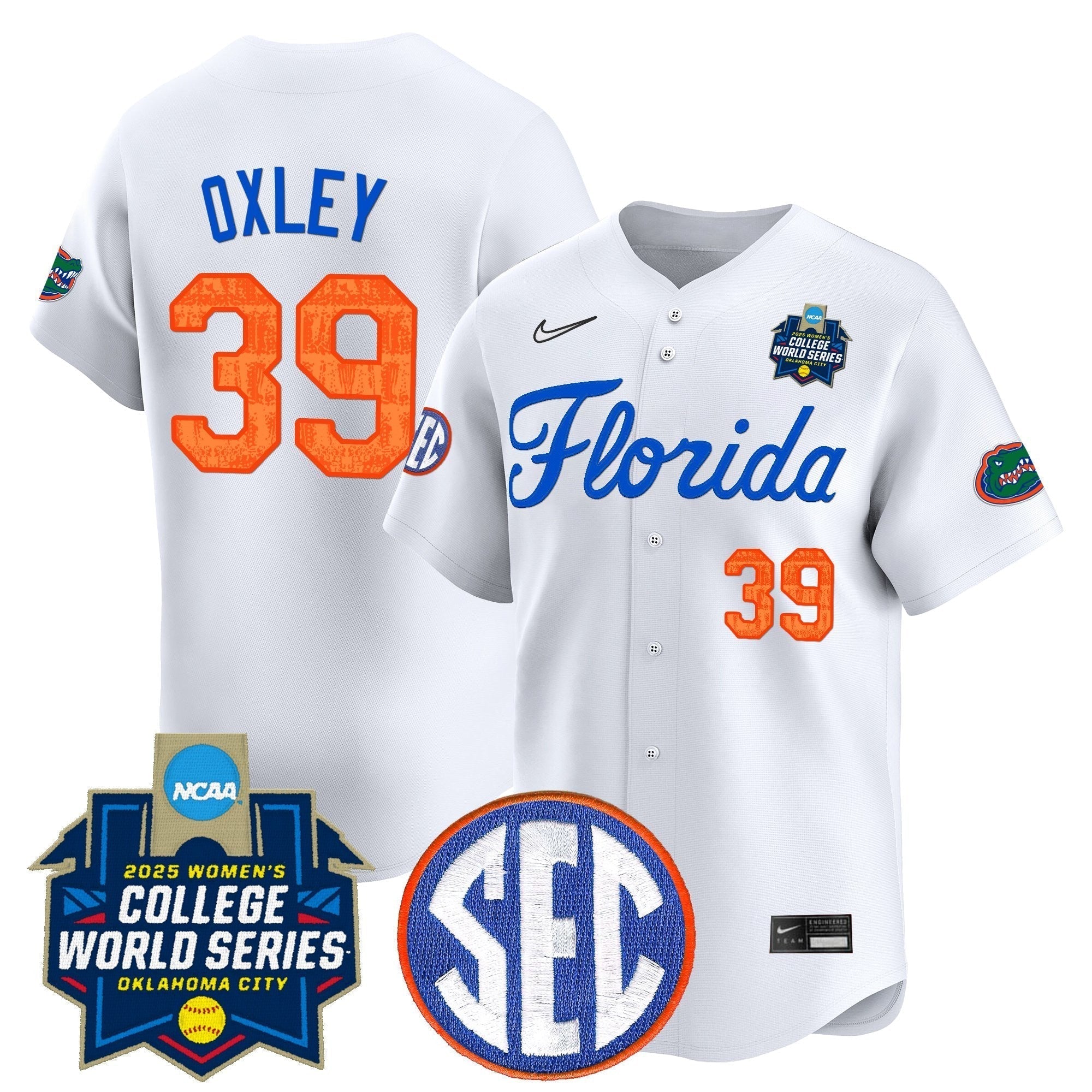 Size - UF Softball 2025 World Series (WCWS) Vapor Premier Limited Jersey - Stitched