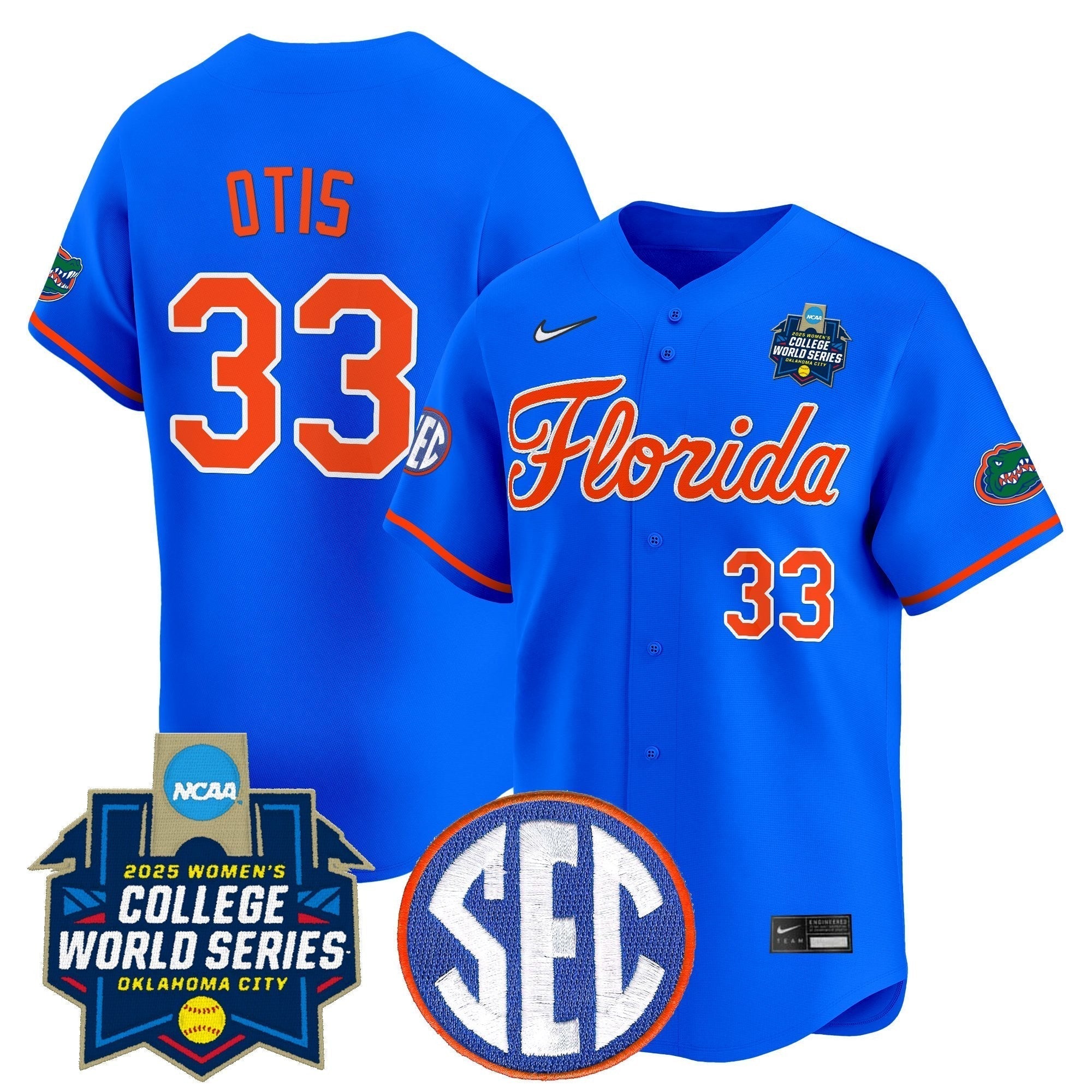 Size - UF Softball 2025 World Series (WCWS) Vapor Premier Limited Jersey - Stitched