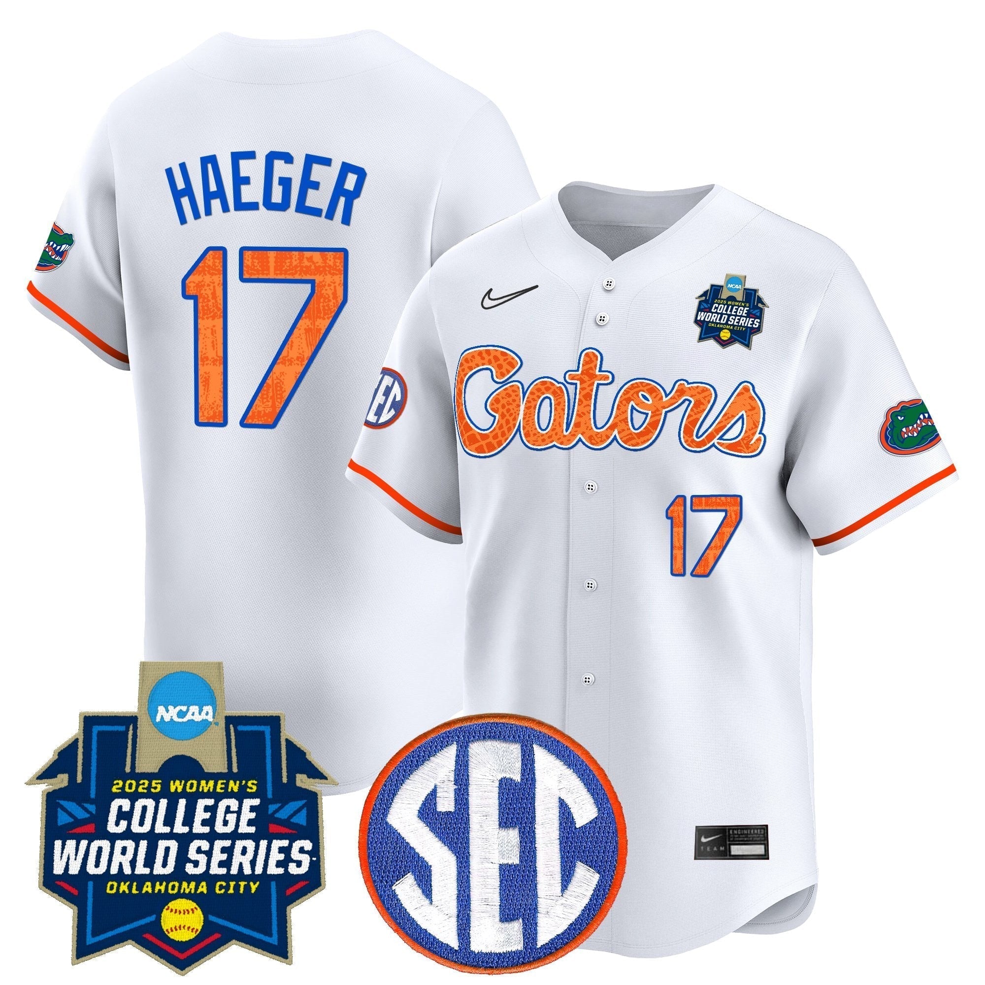 Size - UF Softball 2025 World Series (WCWS) Vapor Premier Limited Jersey - Stitched