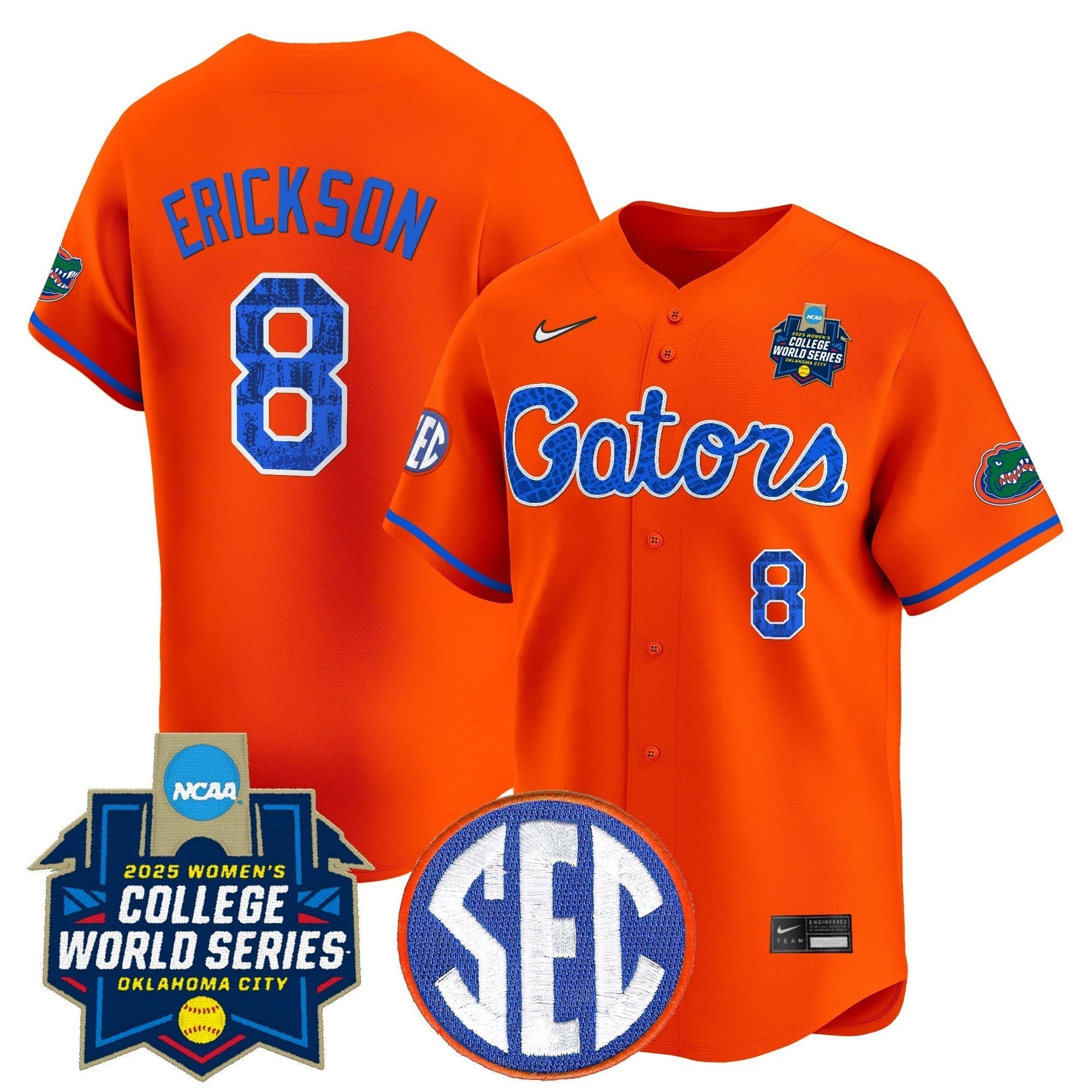 Size - UF Softball 2025 World Series (WCWS) Vapor Premier Limited Jersey - Stitched