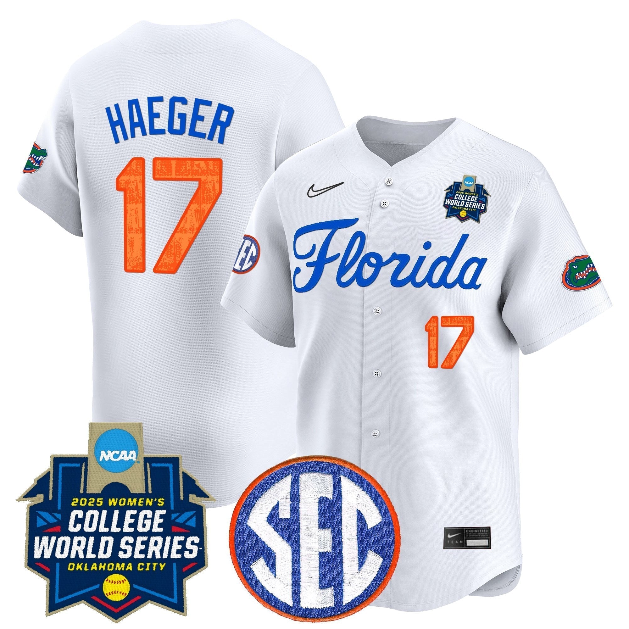 Size - UF Softball 2025 World Series (WCWS) Vapor Premier Limited Jersey - Stitched