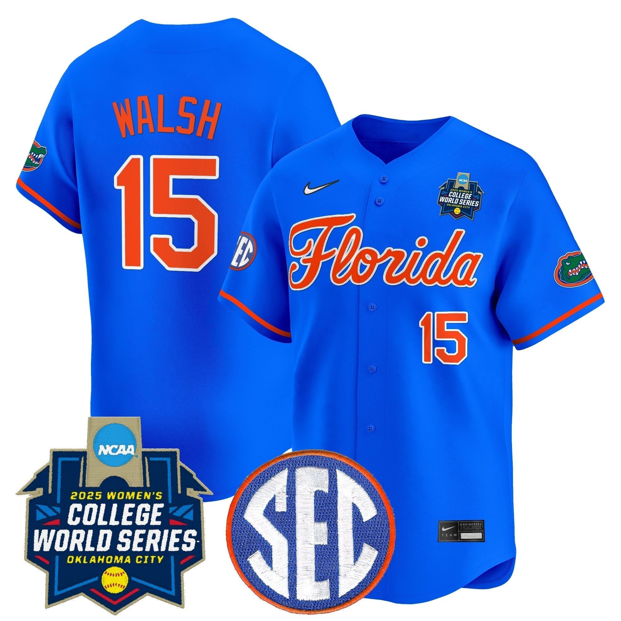Size - UF Softball 2025 World Series (WCWS) Vapor Premier Limited Jersey - Stitched