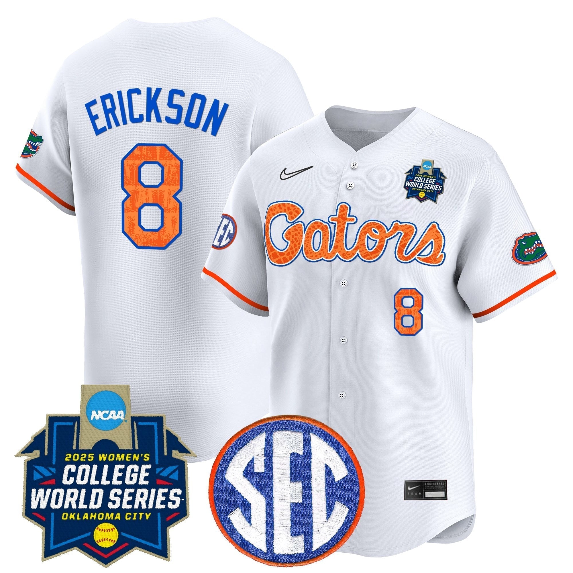 Size - UF Softball 2025 World Series (WCWS) Vapor Premier Limited Jersey - Stitched
