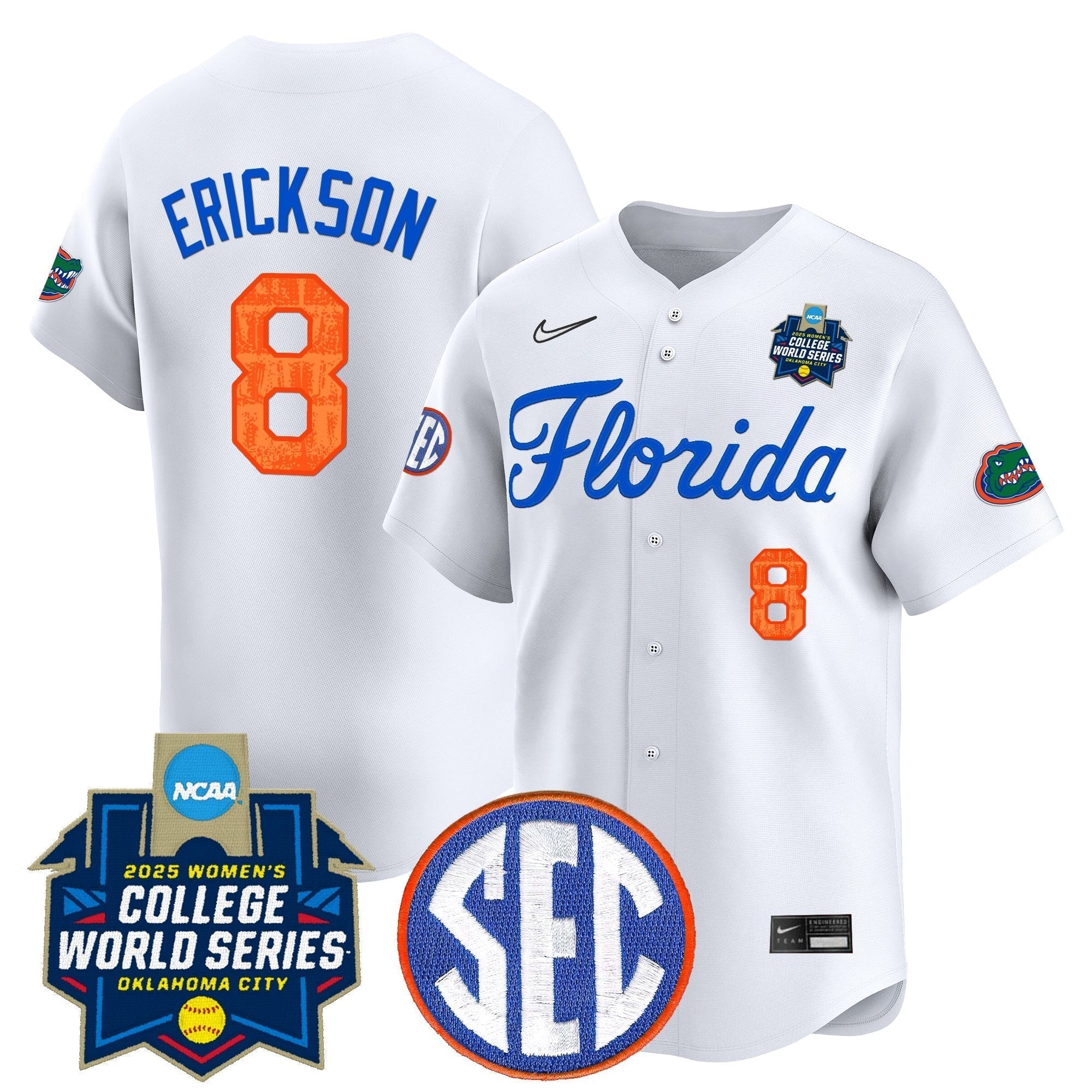 Size - UF Softball 2025 World Series (WCWS) Vapor Premier Limited Jersey - Stitched