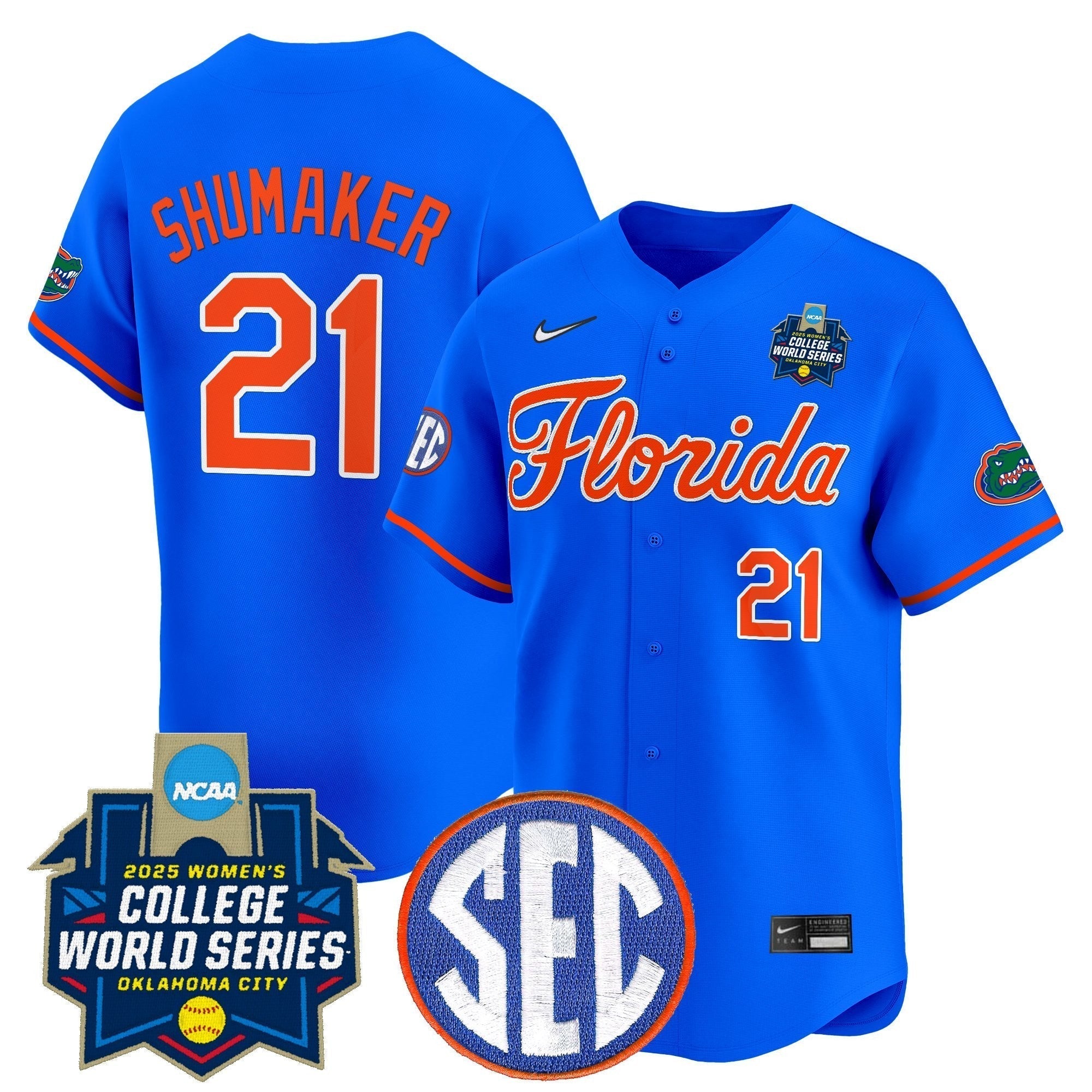 Size - UF Softball 2025 World Series (WCWS) Vapor Premier Limited Jersey - Stitched