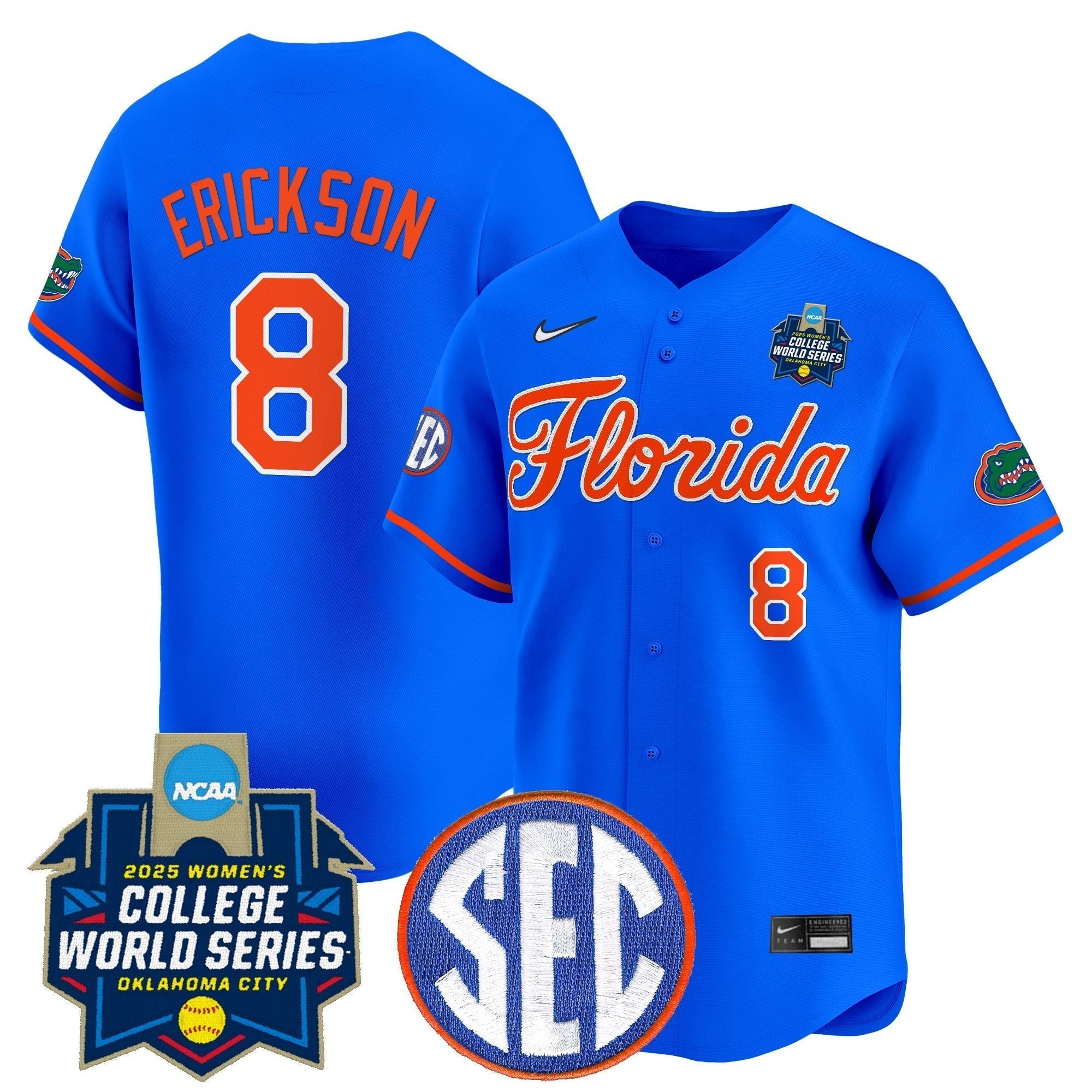Size - UF Softball 2025 World Series (WCWS) Vapor Premier Limited Jersey - Stitched