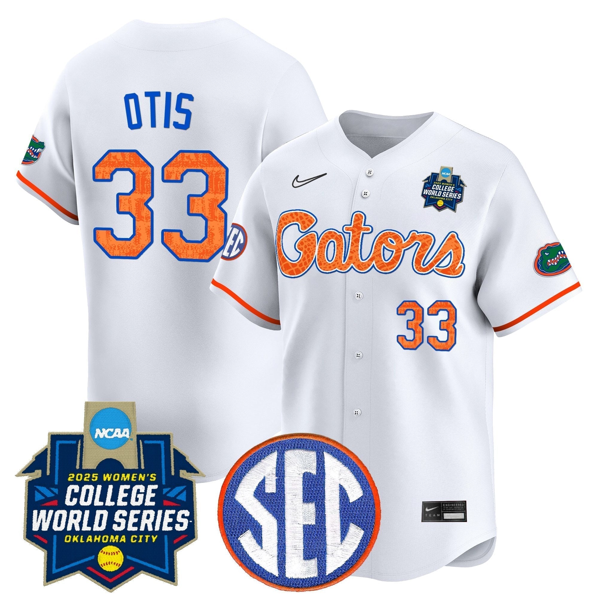 Size - UF Softball 2025 World Series (WCWS) Vapor Premier Limited Jersey - Stitched