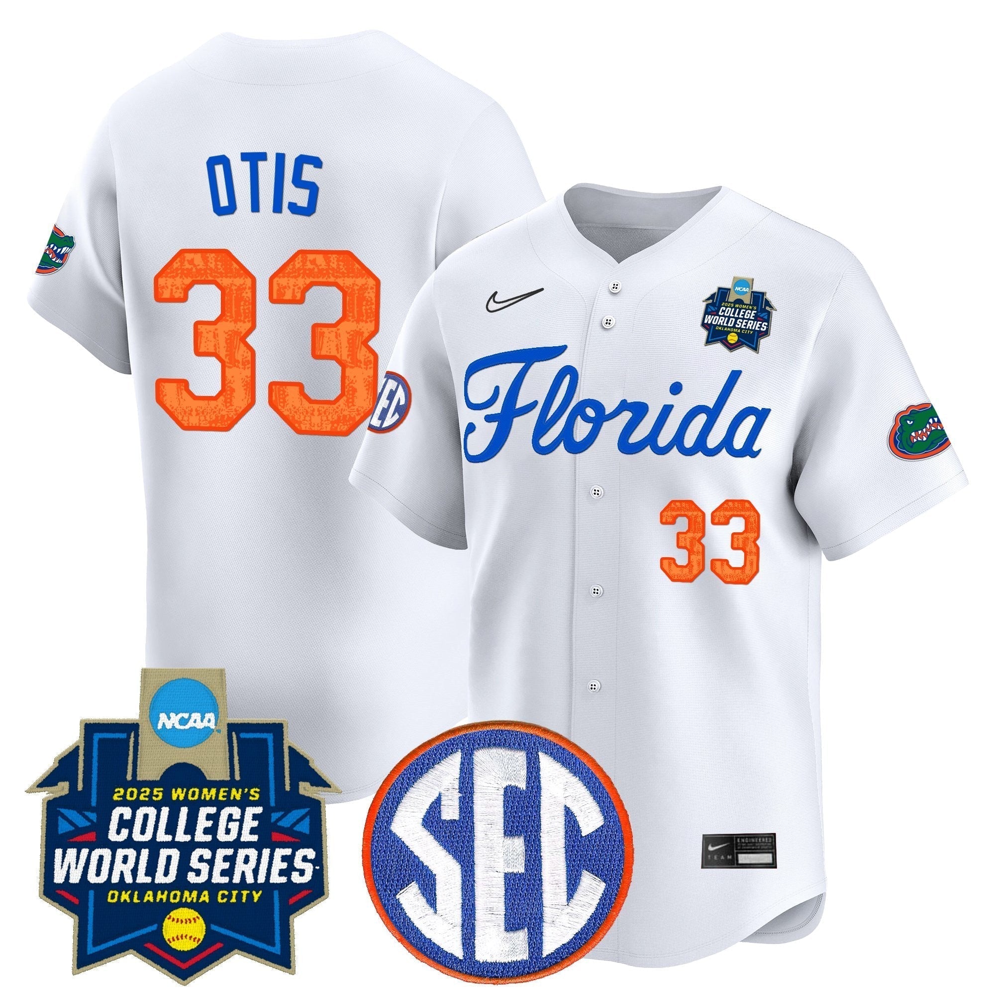 Size - UF Softball 2025 World Series (WCWS) Vapor Premier Limited Jersey - Stitched