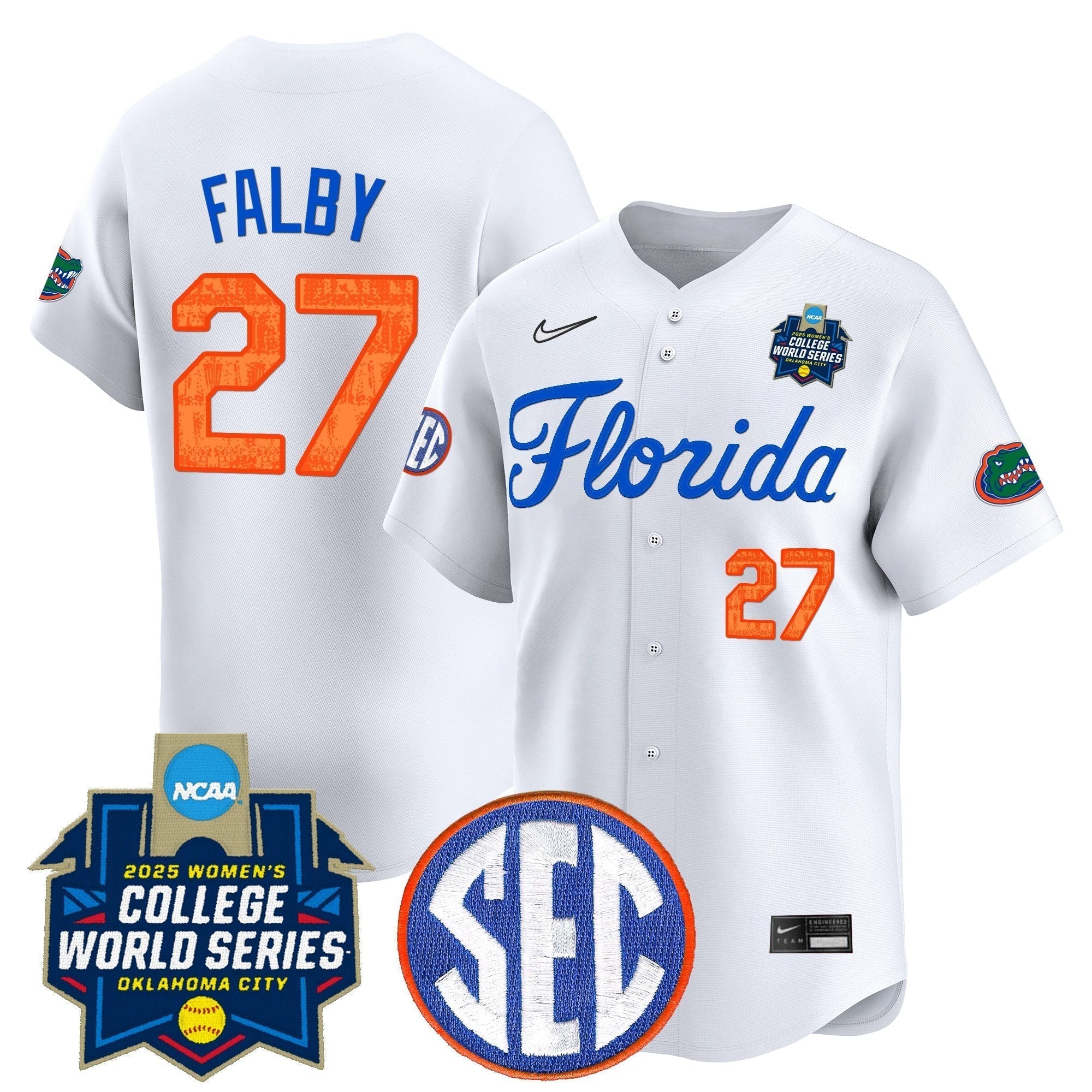 Size - UF Softball 2025 World Series (WCWS) Vapor Premier Limited Jersey - Stitched