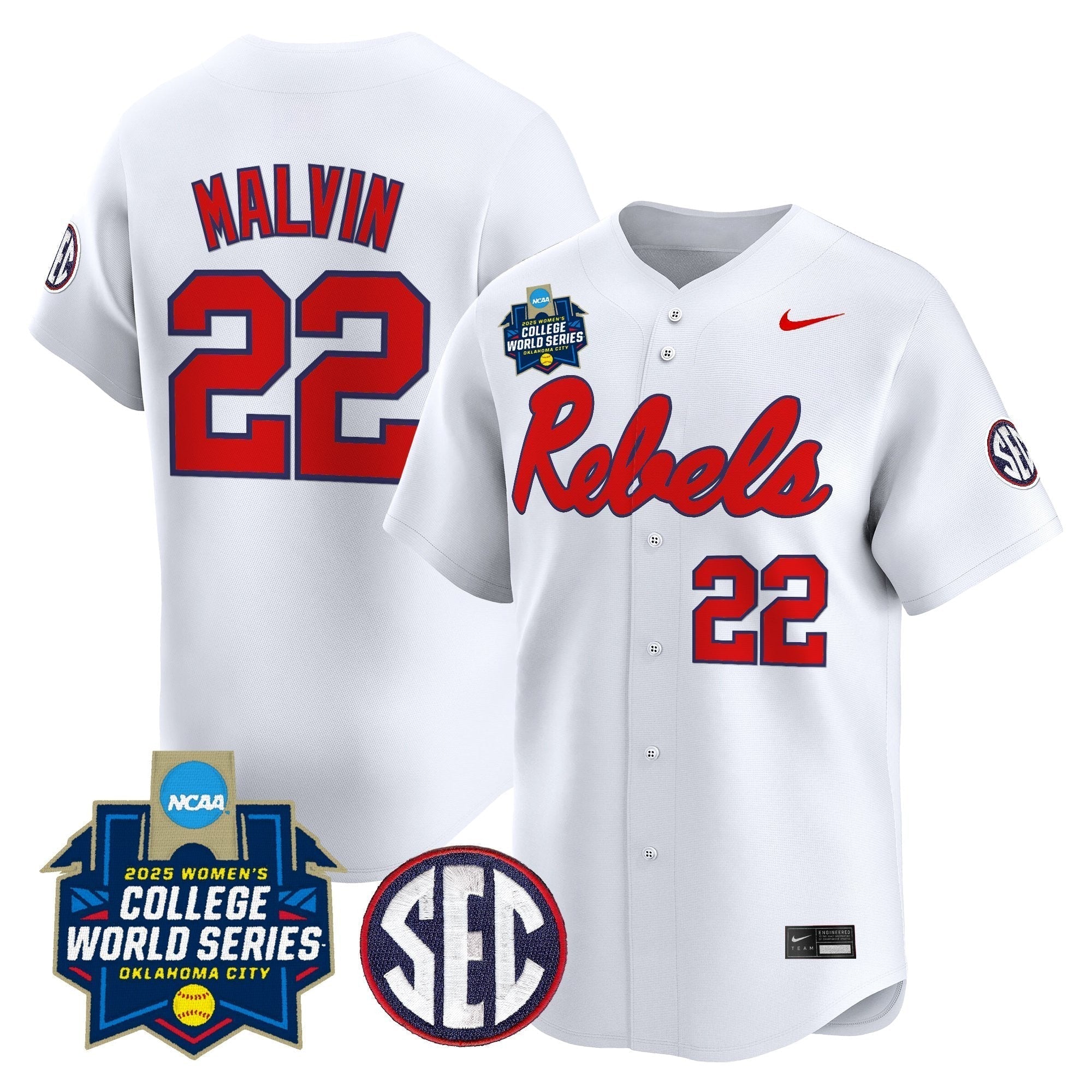 OMR Softball 2025 World Series (WCWS) Vapor Premier Limited Jersey - Stitched