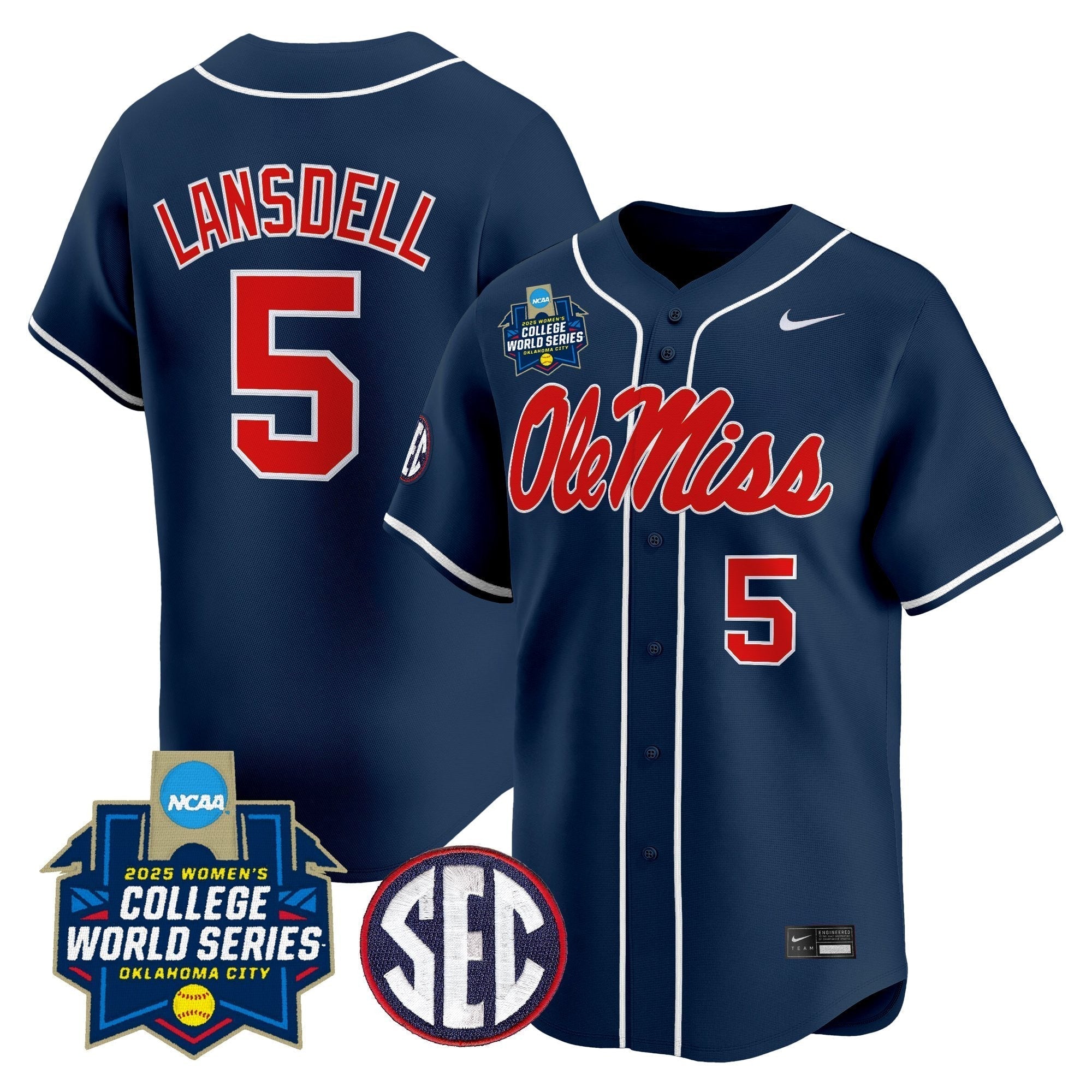 OMR Softball 2025 World Series (WCWS) Vapor Premier Limited Jersey - Stitched