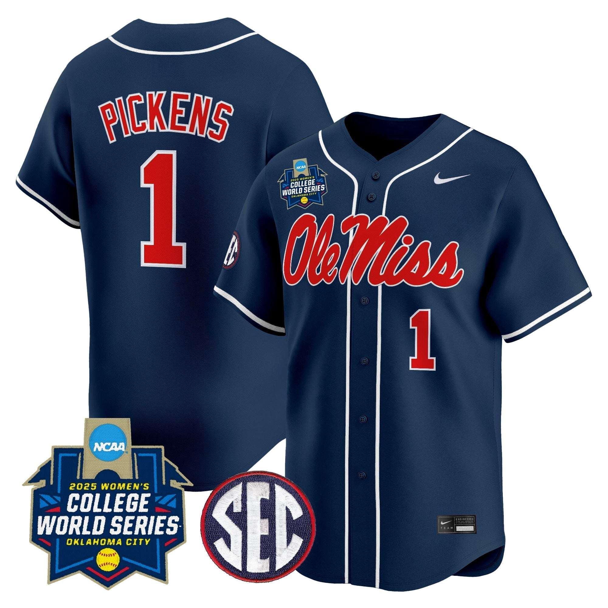 OMR Softball 2025 World Series (WCWS) Vapor Premier Limited Jersey - Stitched