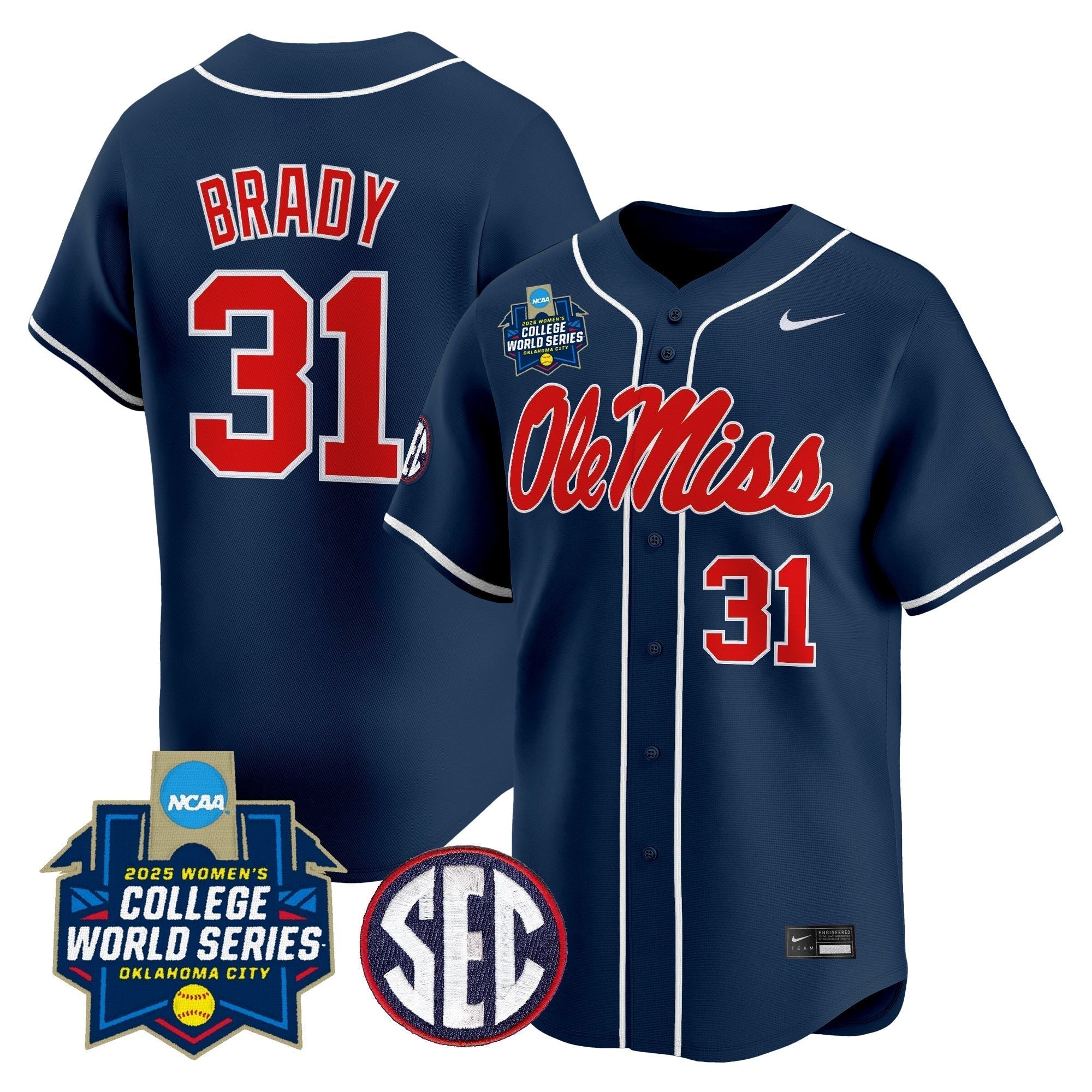OMR Softball 2025 World Series (WCWS) Vapor Premier Limited Jersey - Stitched
