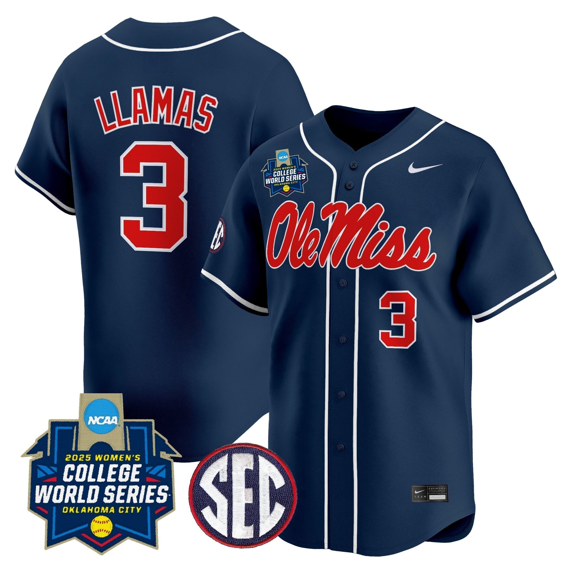 OMR Softball 2025 World Series (WCWS) Vapor Premier Limited Jersey - Stitched