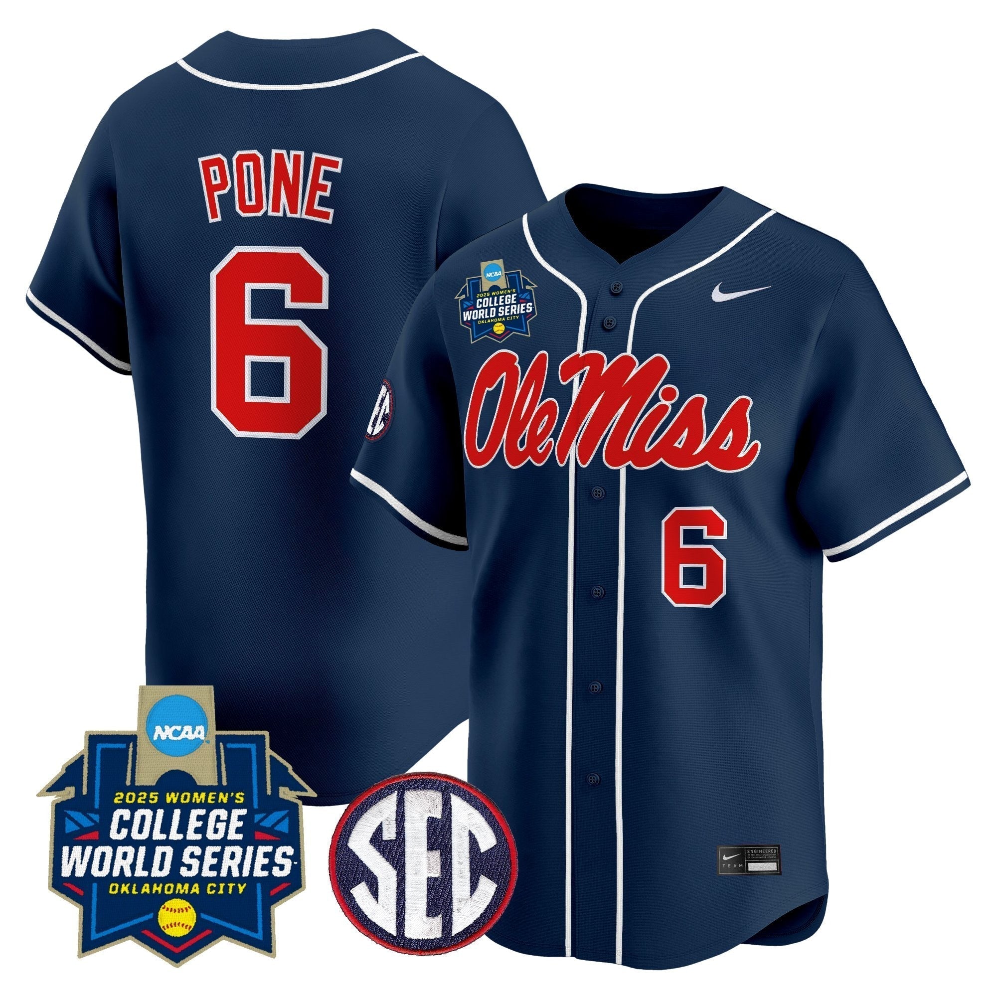 OMR Softball 2025 World Series (WCWS) Vapor Premier Limited Jersey - Stitched