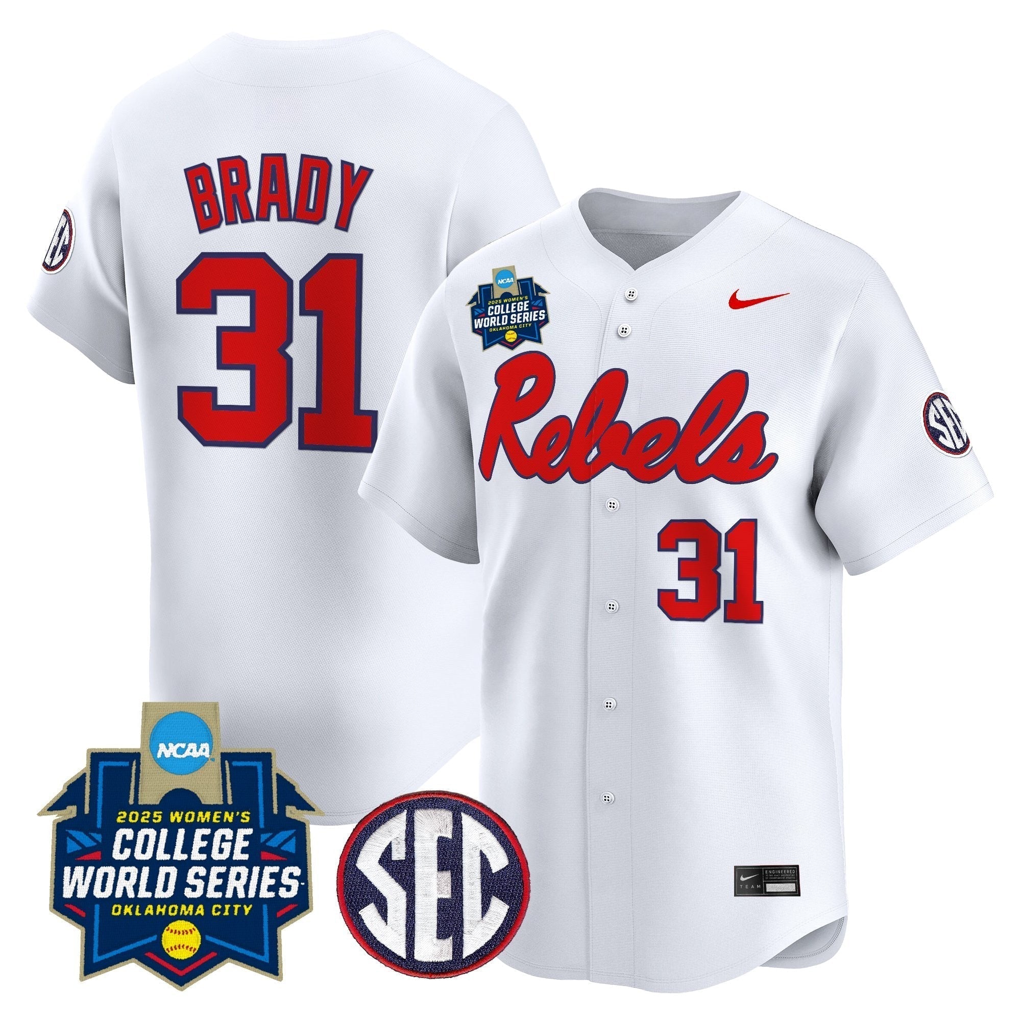 OMR Softball 2025 World Series (WCWS) Vapor Premier Limited Jersey - Stitched