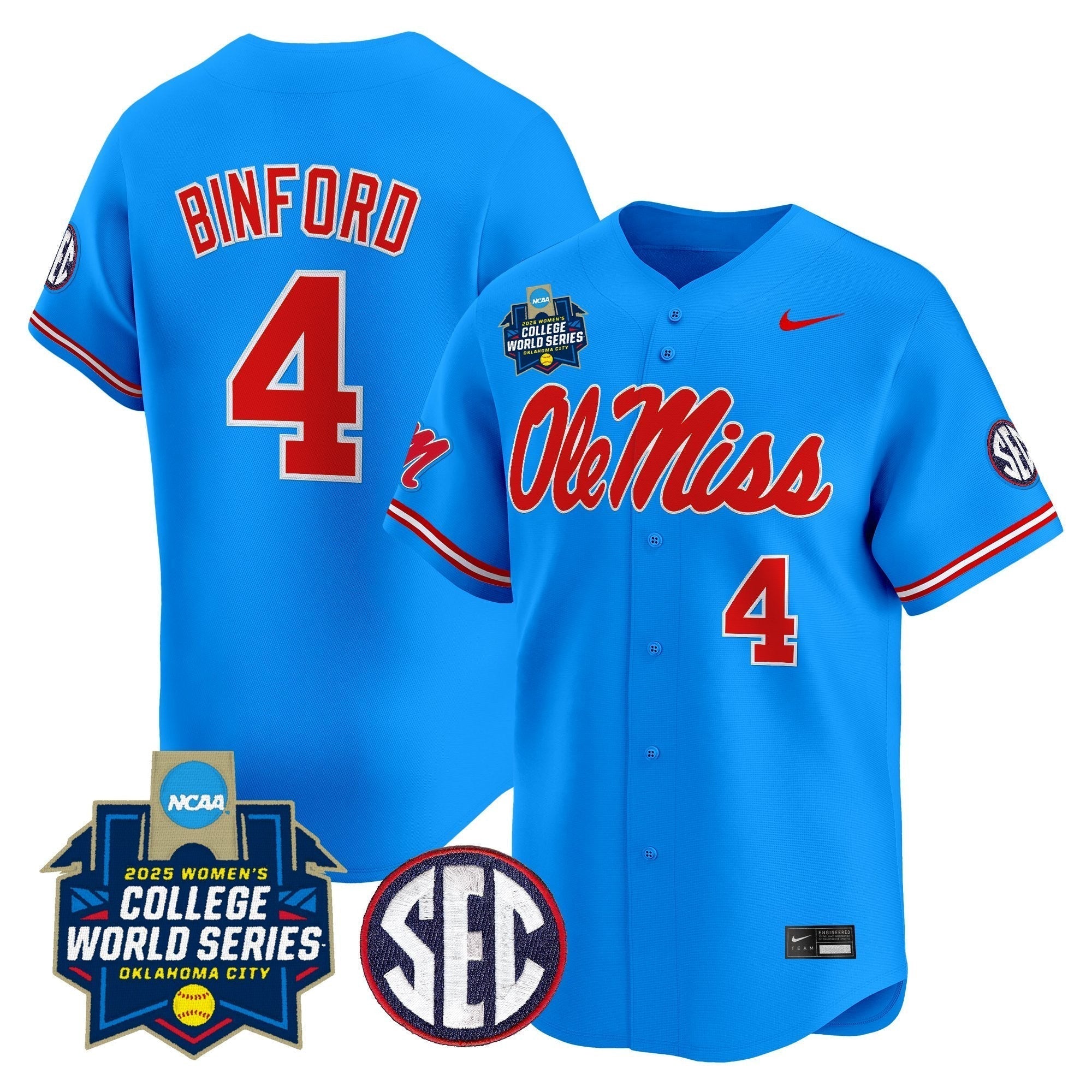 OMR Softball 2025 World Series (WCWS) Vapor Premier Limited Jersey - Stitched